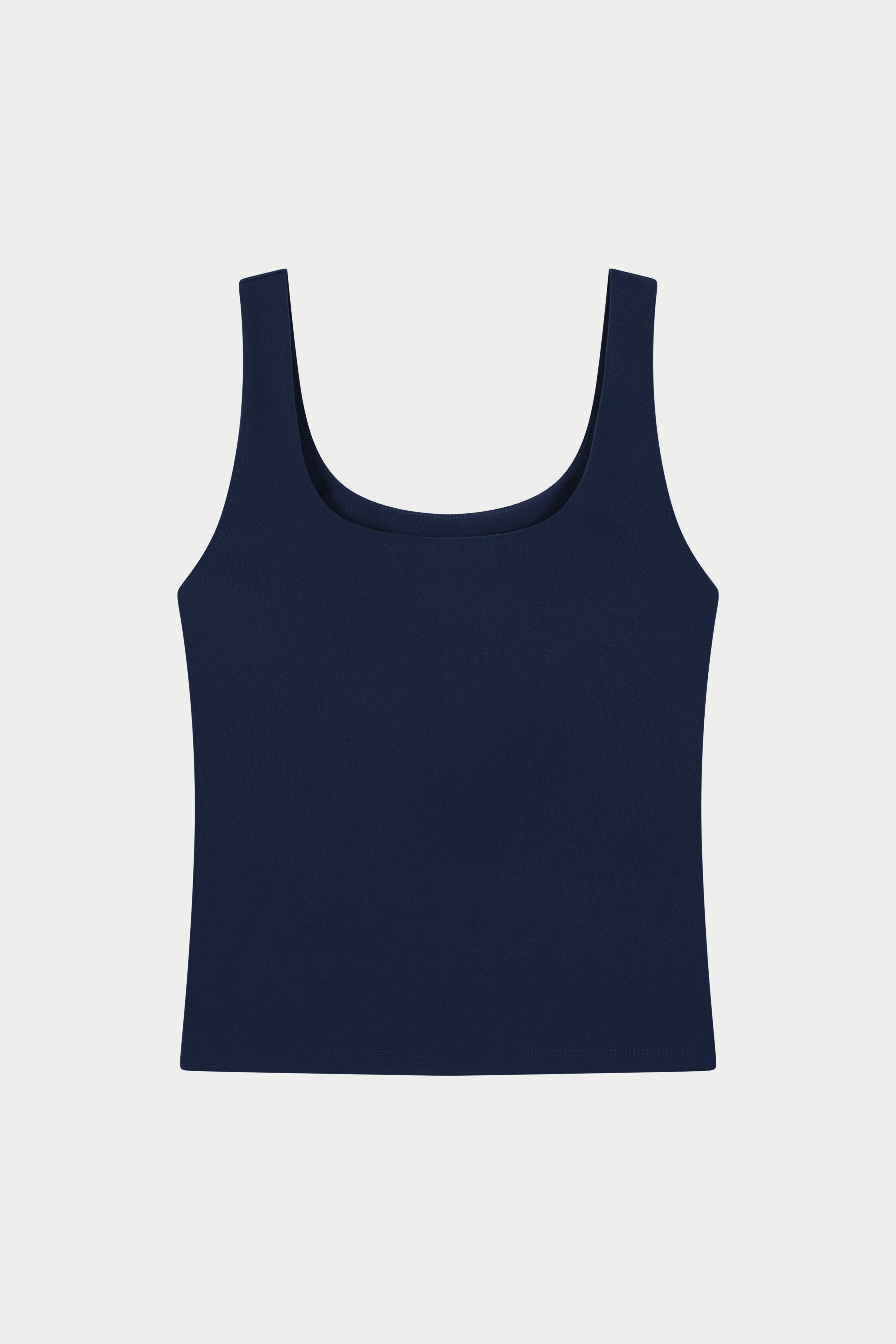 SCULPTING STRETCH SCOOP NECK SPORTS TOP - DARK NAVY
