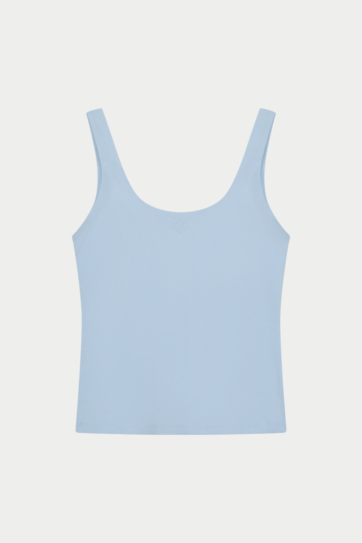 SCULPTING STRETCH SCOOP NECK SPORTS TOP - POWDER BLUE