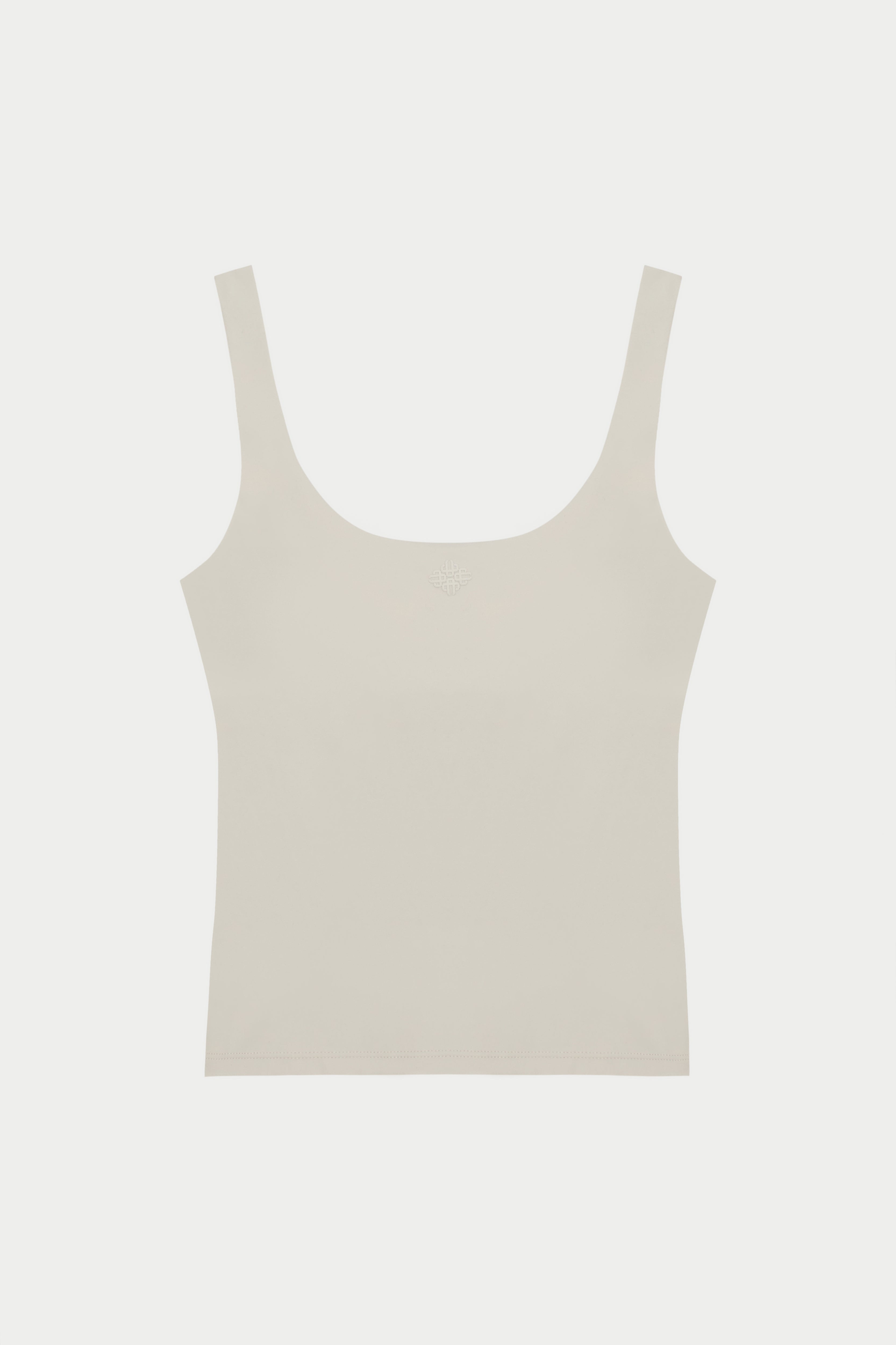 SCULPTING STRETCH SCOOP NECK SPORTS TOP - BONE