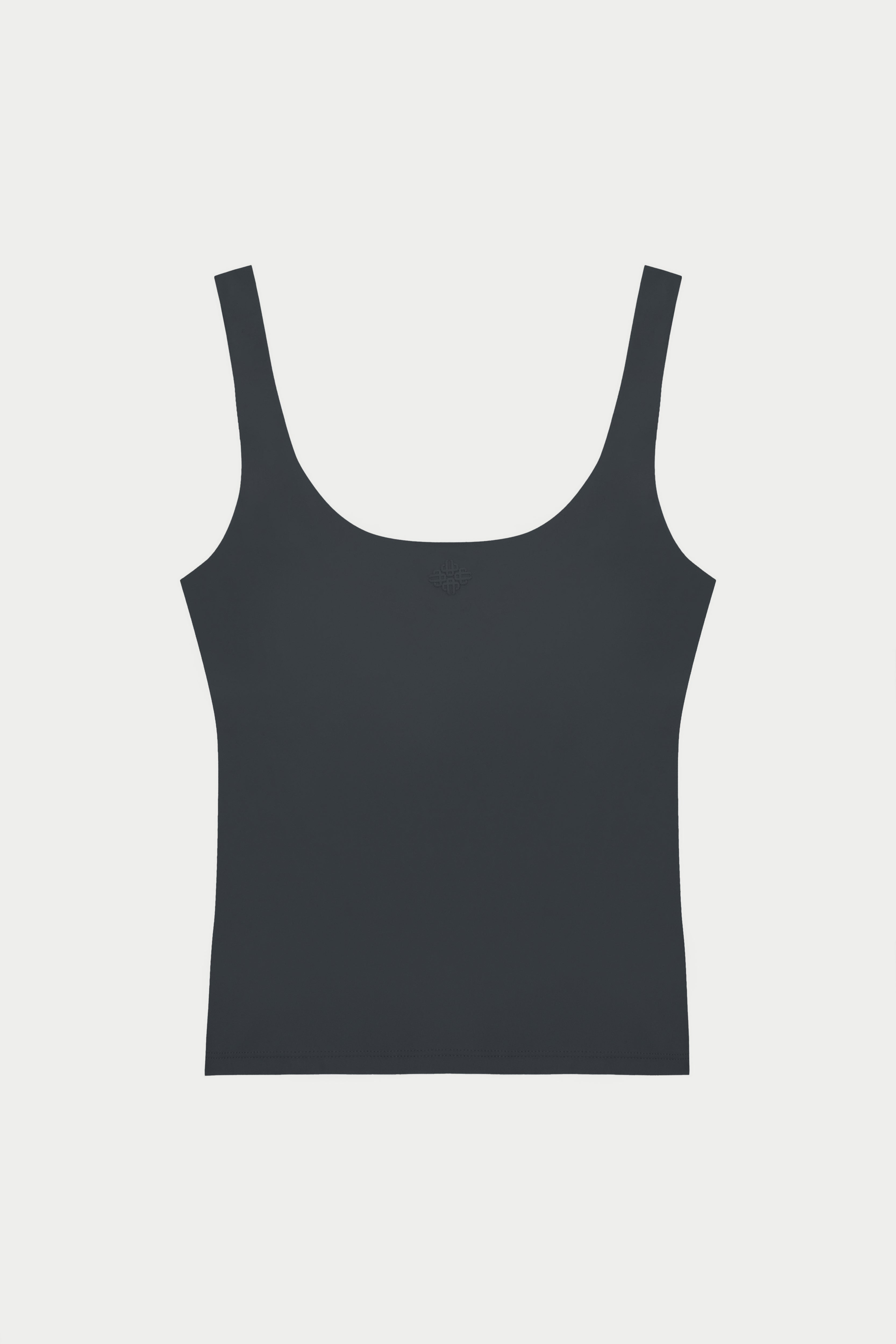 SCULPTING STRETCH SCOOP NECK SPORTS TOP - MIDNIGHT GREY
