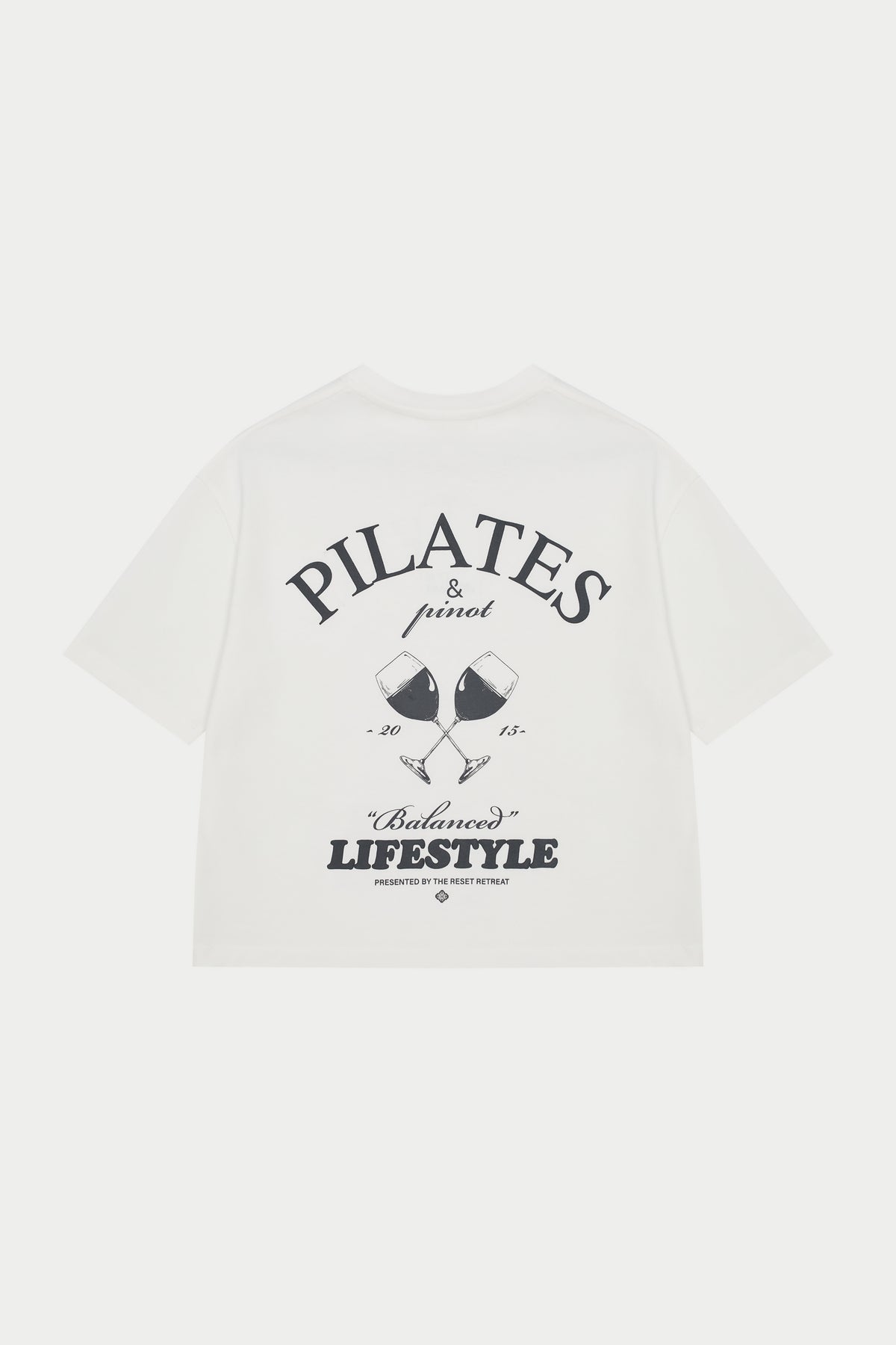 PILATES & PINOT BOXY T-SHIRT - OFF WHITE