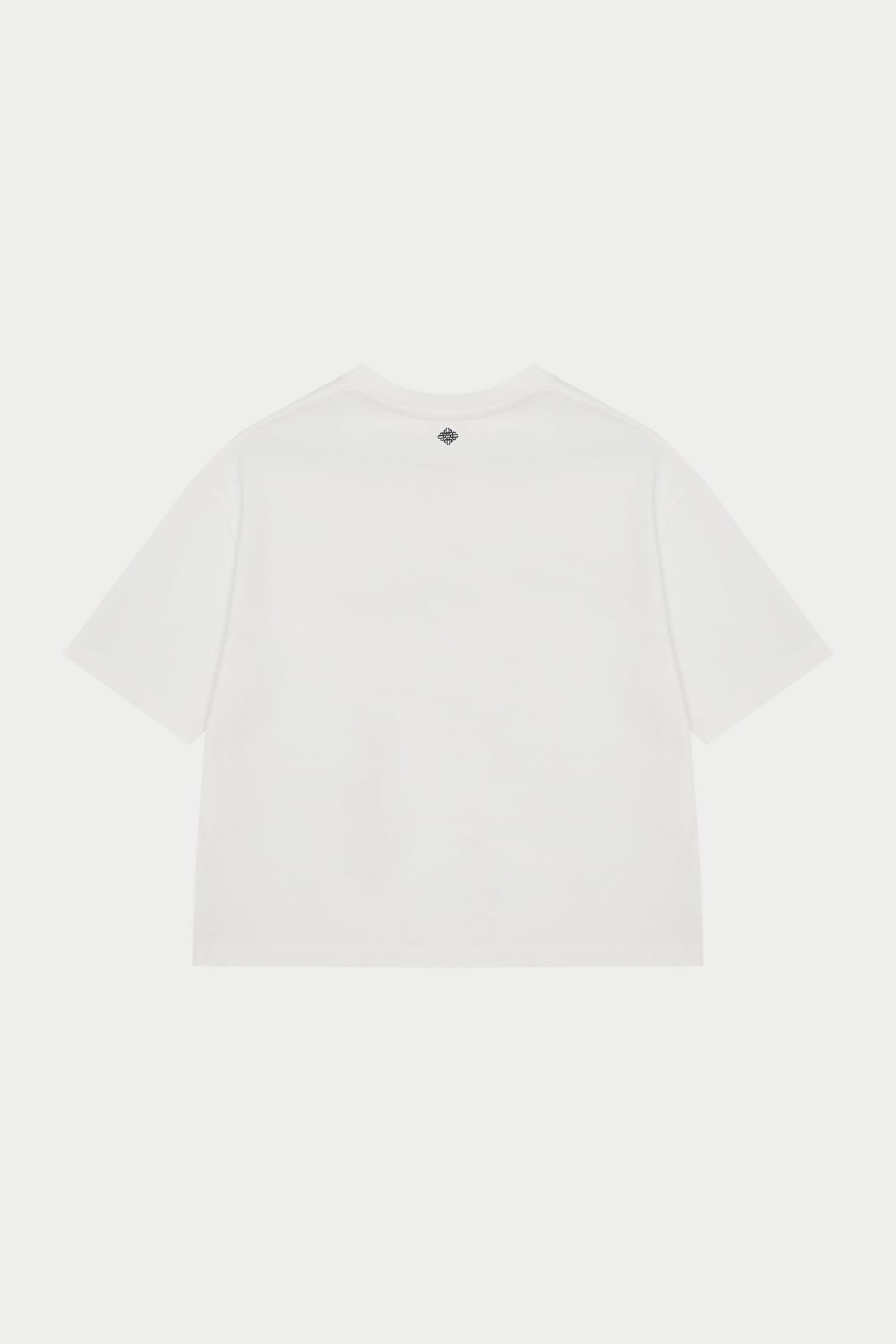 EMBROIDERED CREST T-SHIRT - OFF WHITE