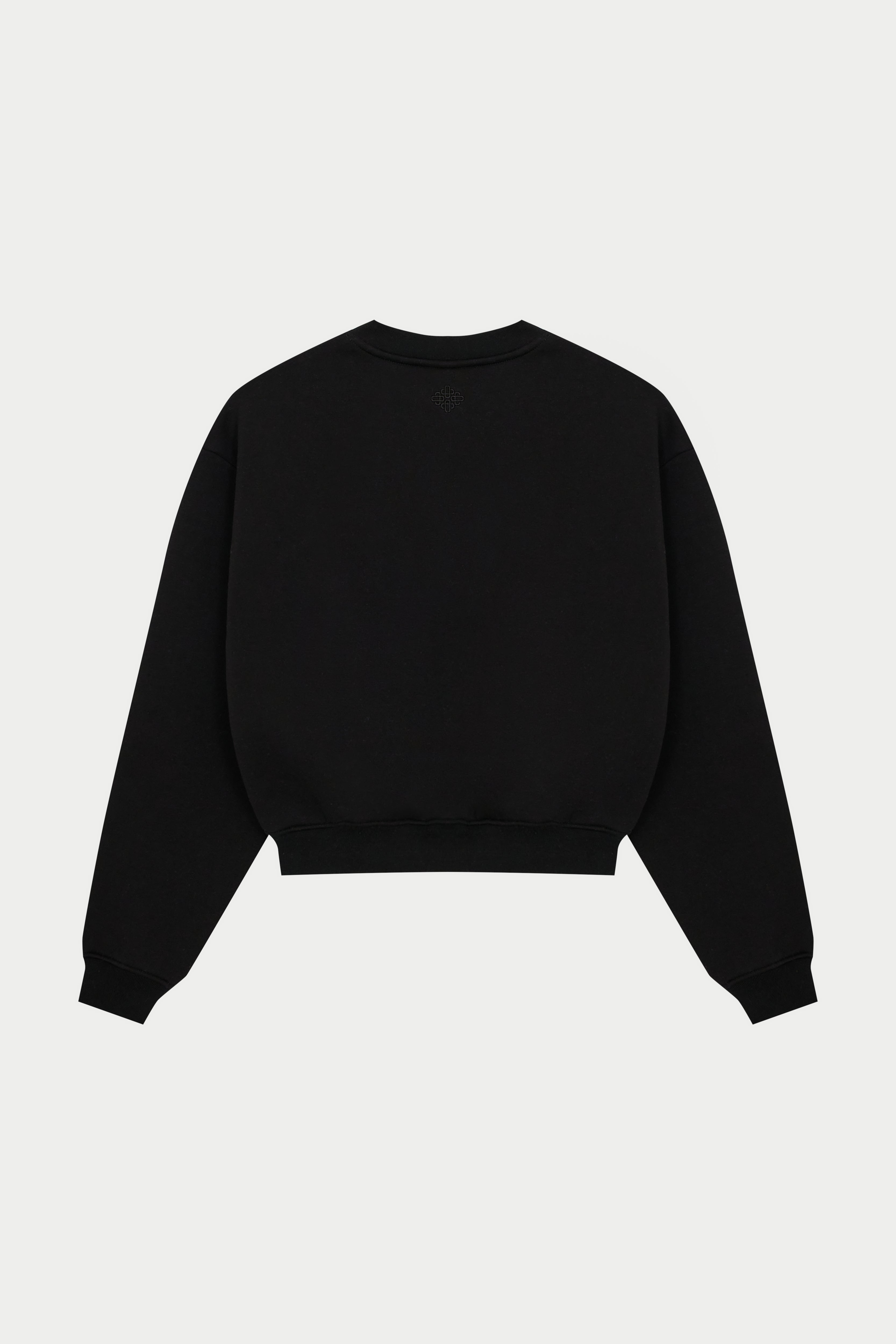 EMBROIDERED CREST SWEATSHIRT - BLACK