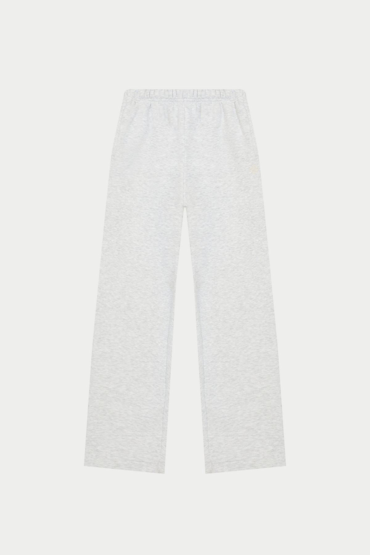 EMBROIDERED CREST RELAXED JOGGERS - GREY MARL