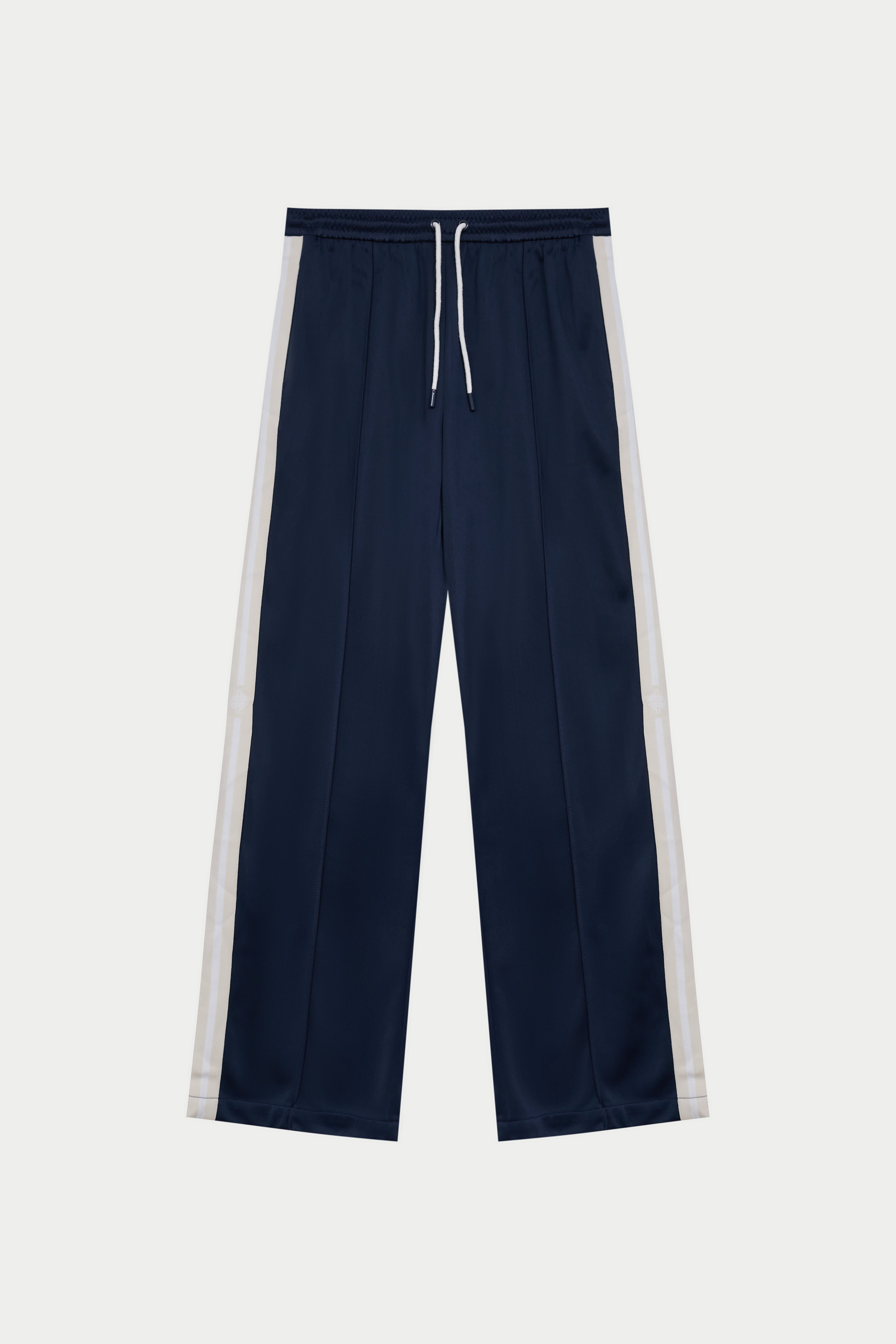 SIDE STRIPE WIDE LEG JOGGERS - NAVY