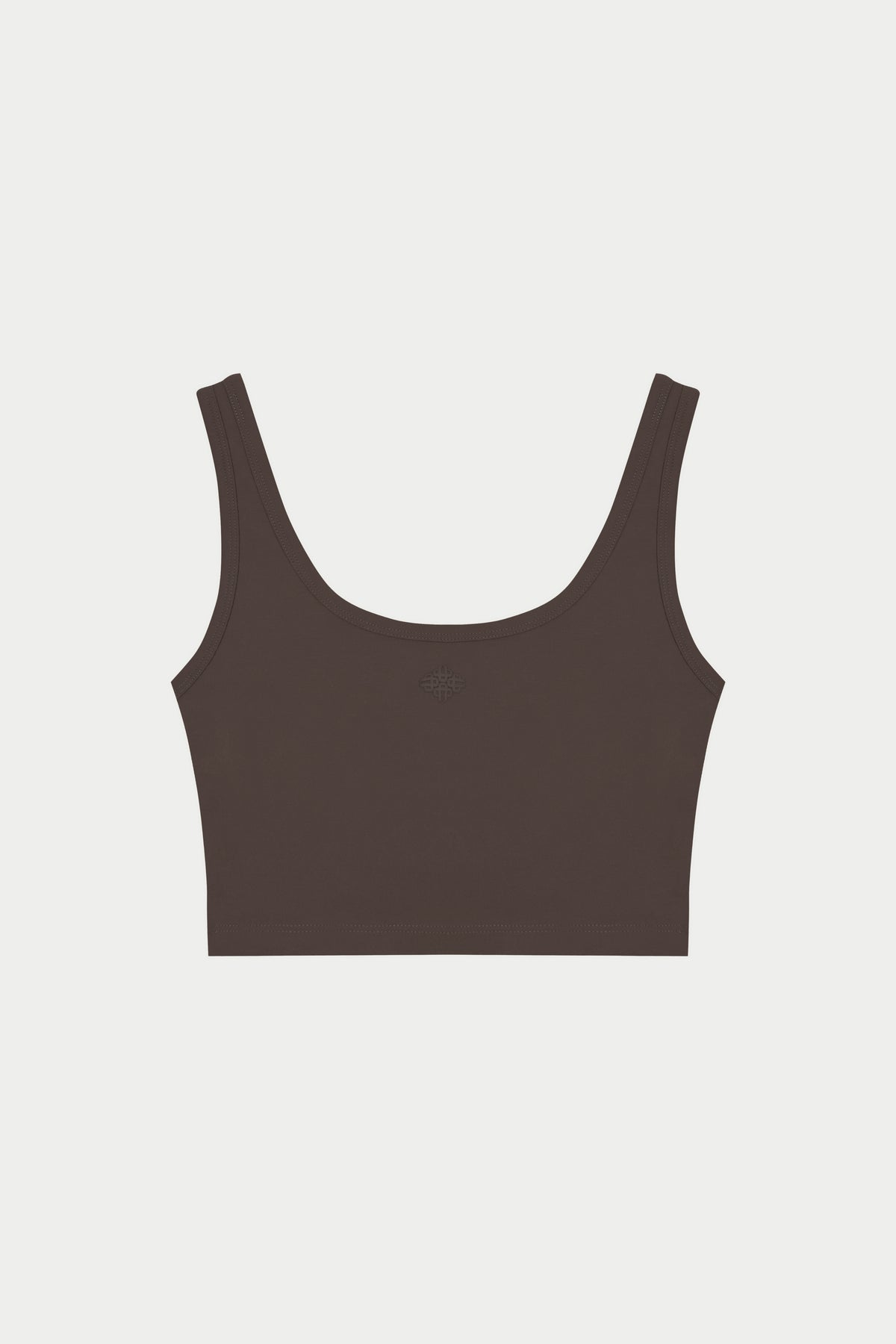 SCULPTING STRETCH EMBLEM SPORTS BRA - CHOCOLATE