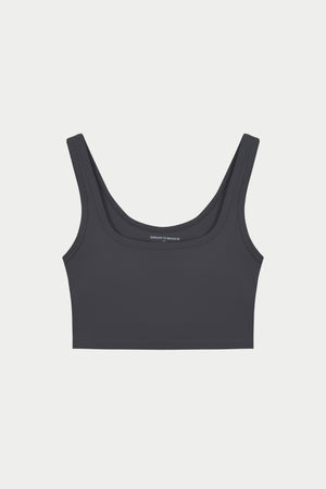 SCULPTING STRETCH EMBLEM SPORTS BRA - MIDNIGHT GREY
