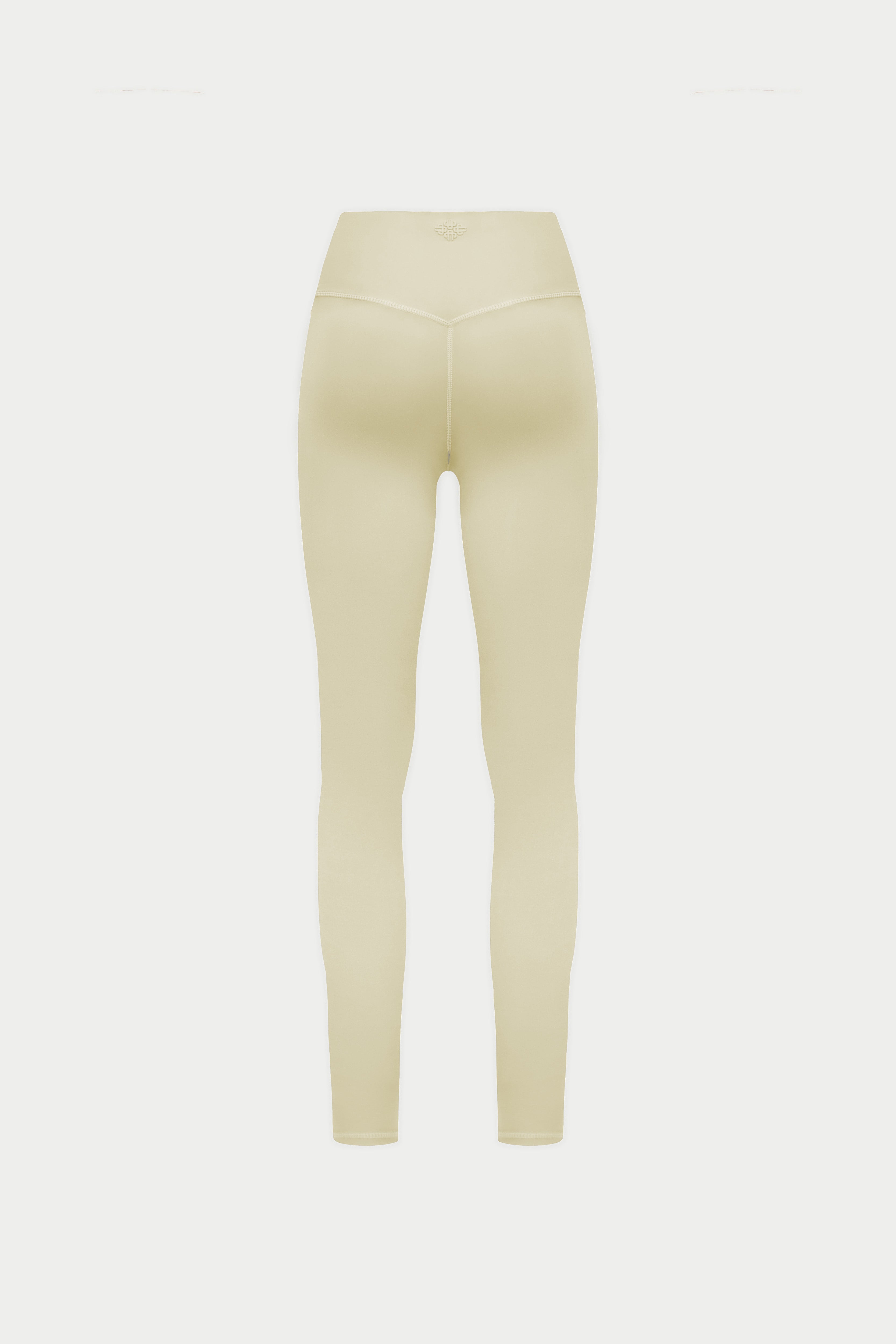 SCULPTING STRETCH EMBLEM LEGGINGS - YELLOW