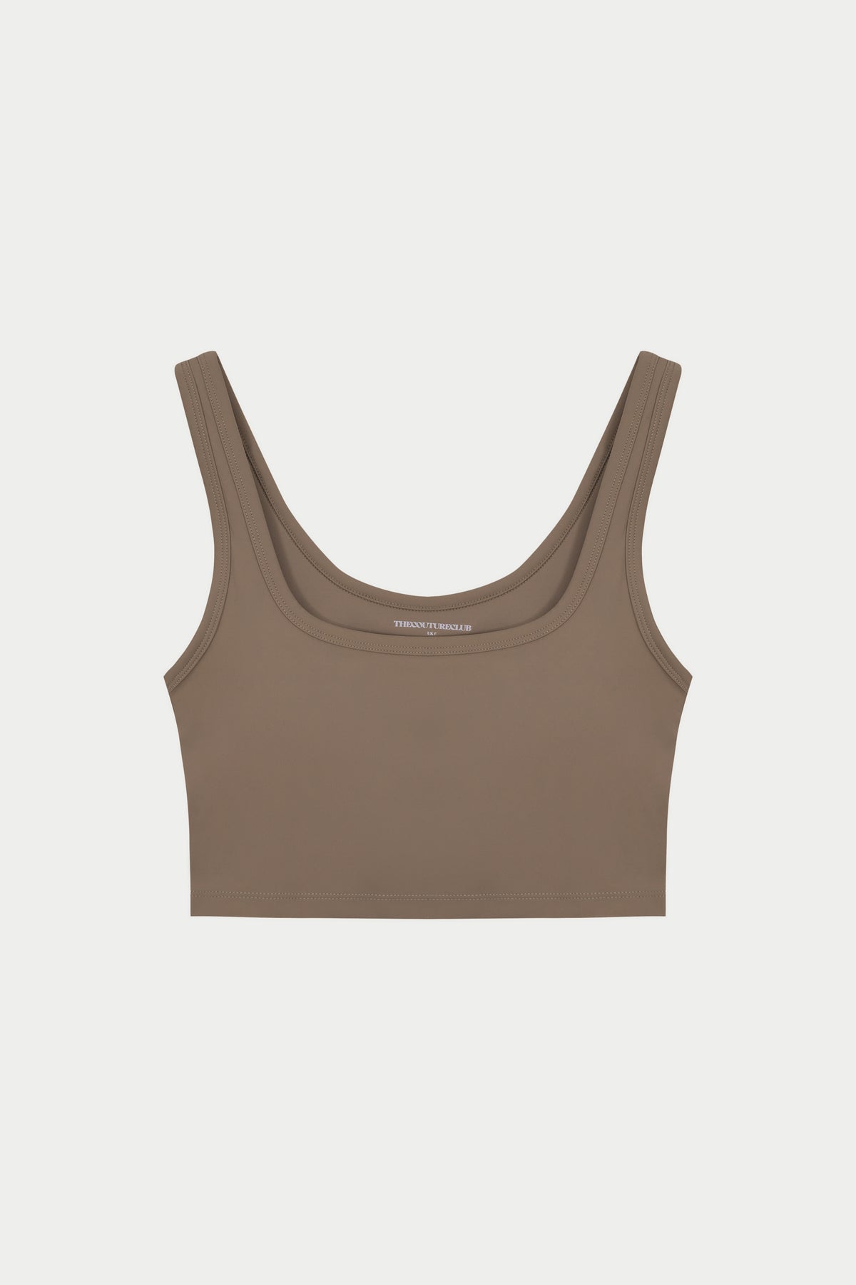 SCULPTING STRETCH EMBLEM SPORTS BRA - COCOA
