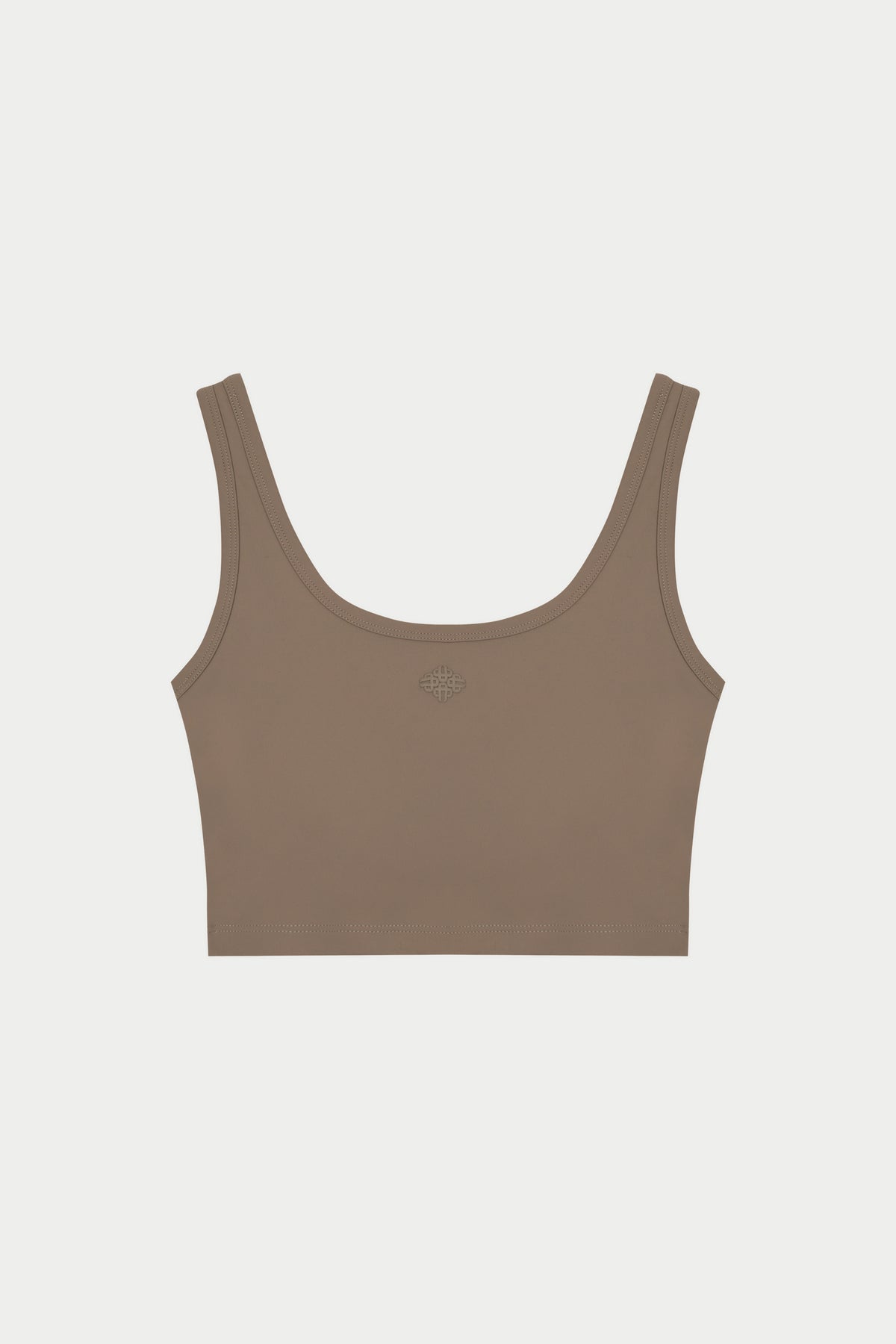SCULPTING STRETCH EMBLEM SPORTS BRA - COCOA