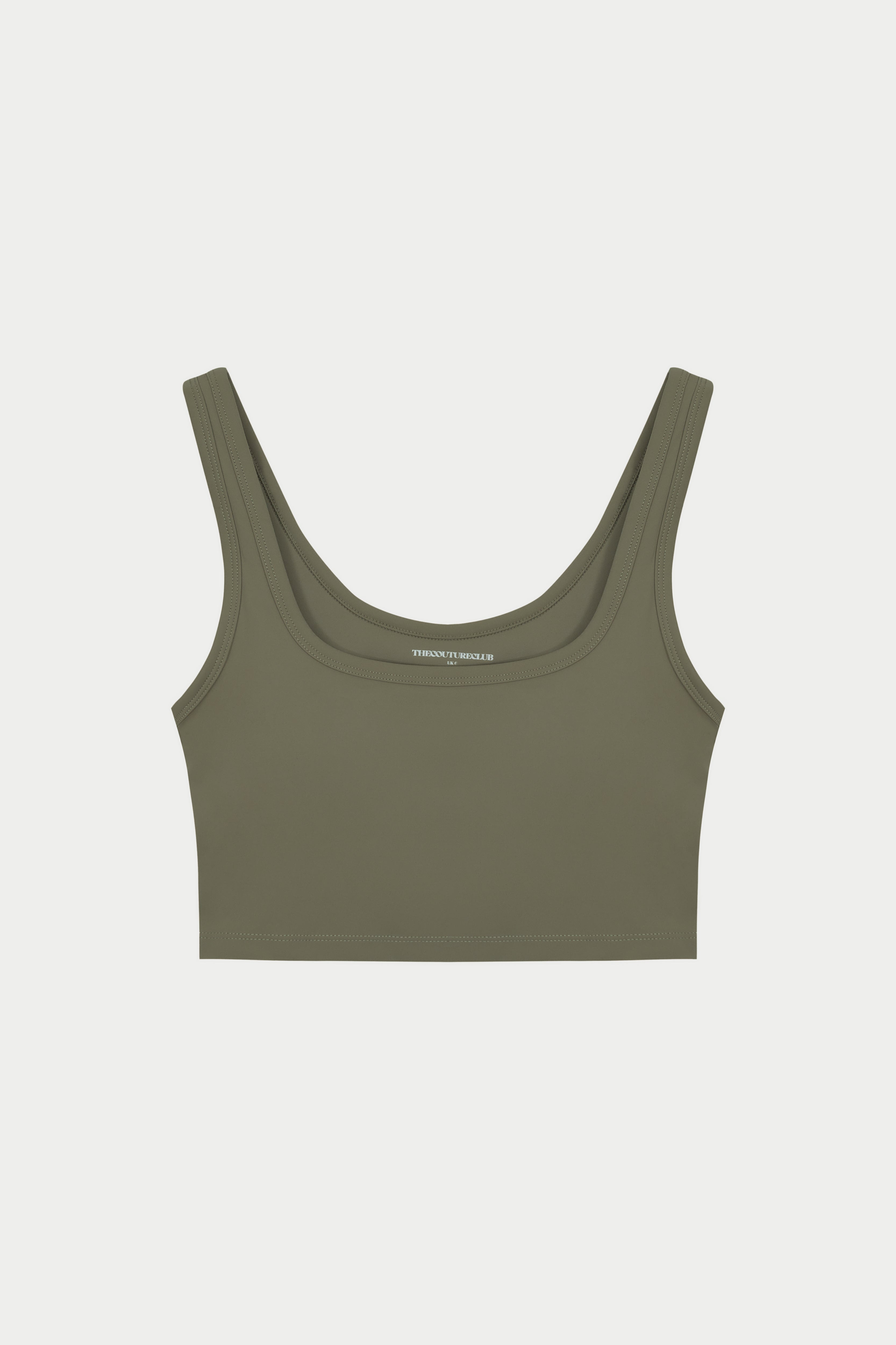 SCULPTING STRETCH EMBLEM SPORTS BRA - KHAKI