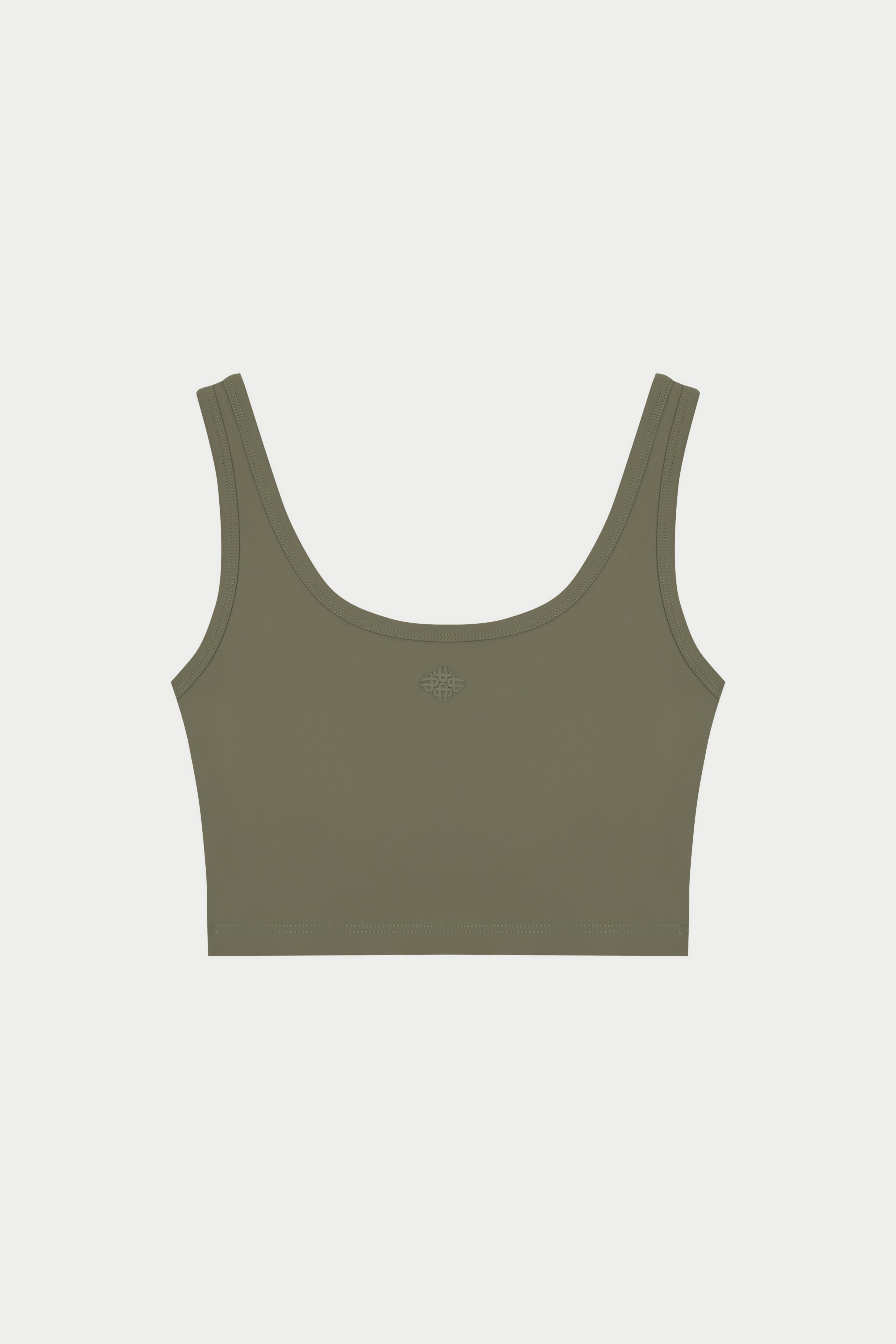 SCULPTING STRETCH EMBLEM SPORTS BRA - KHAKI