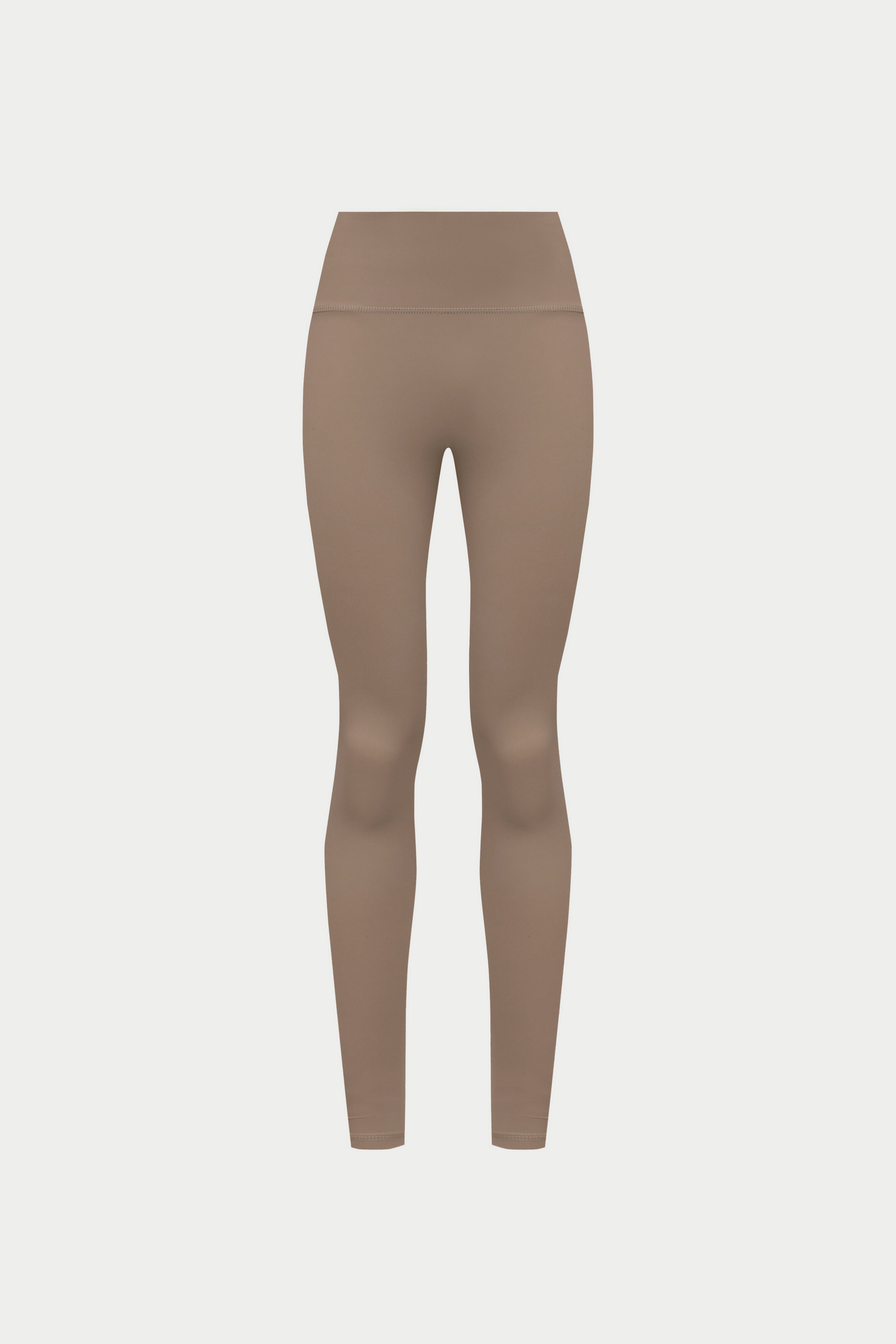 EMBLEM STRETCH SCULPTING LEGGINGS - COCOA