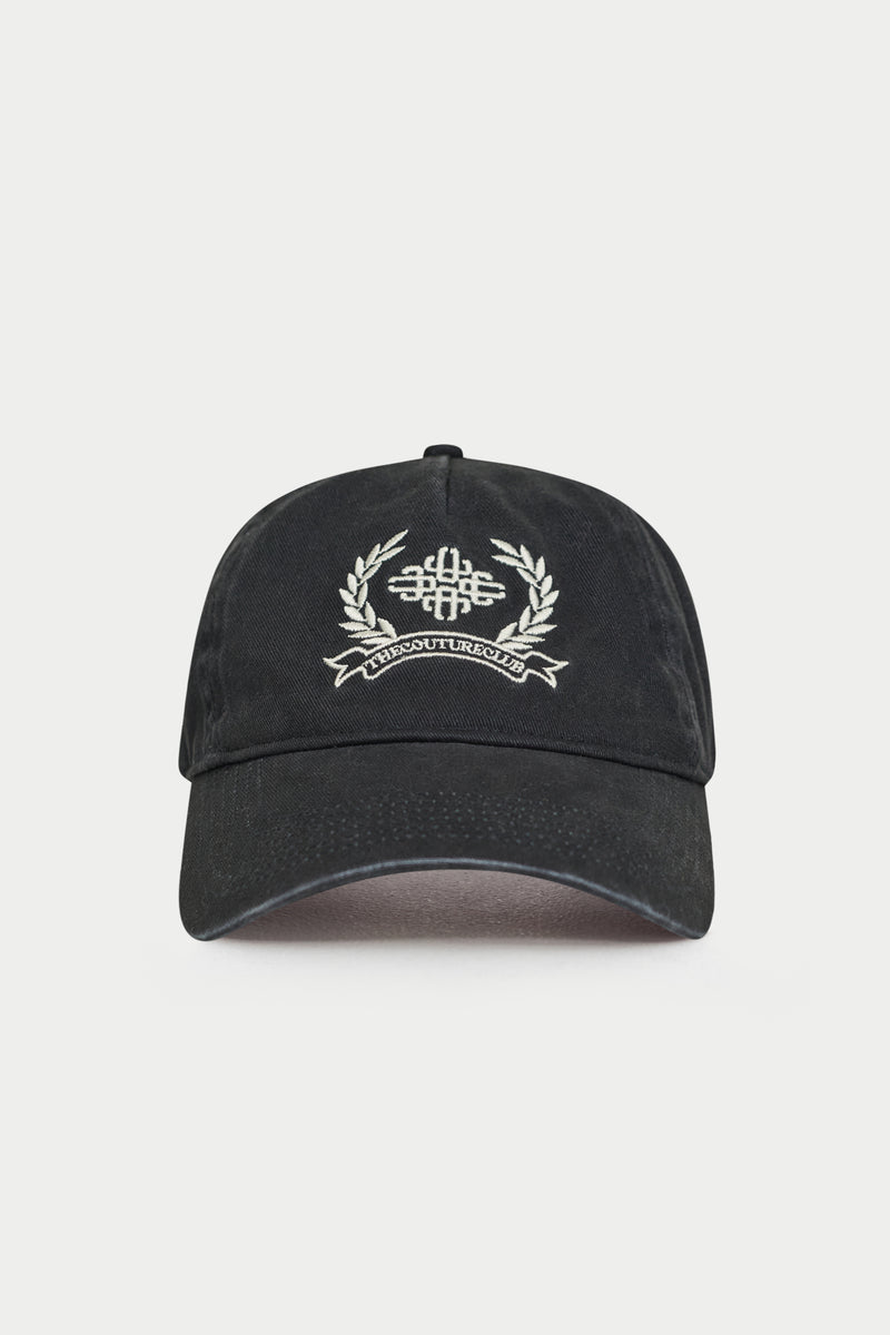 EMBROIDERY CREST CAP - NAVY – The Couture Club