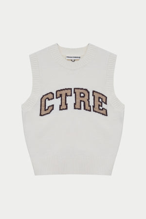 CTRE KNITTED VEST - OFF WHITE