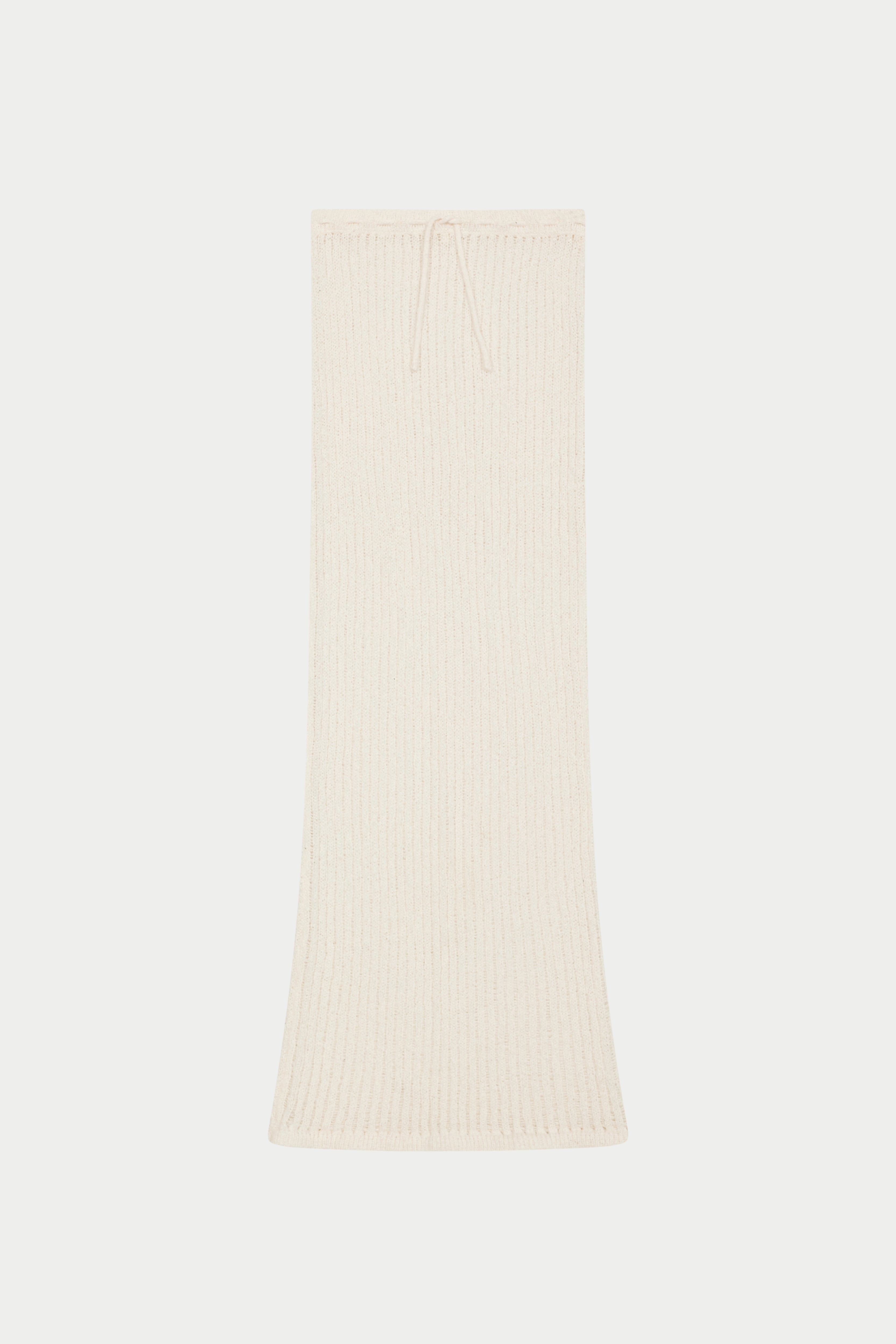 LADDER KNIT MAXI SKIRT - CREAM
