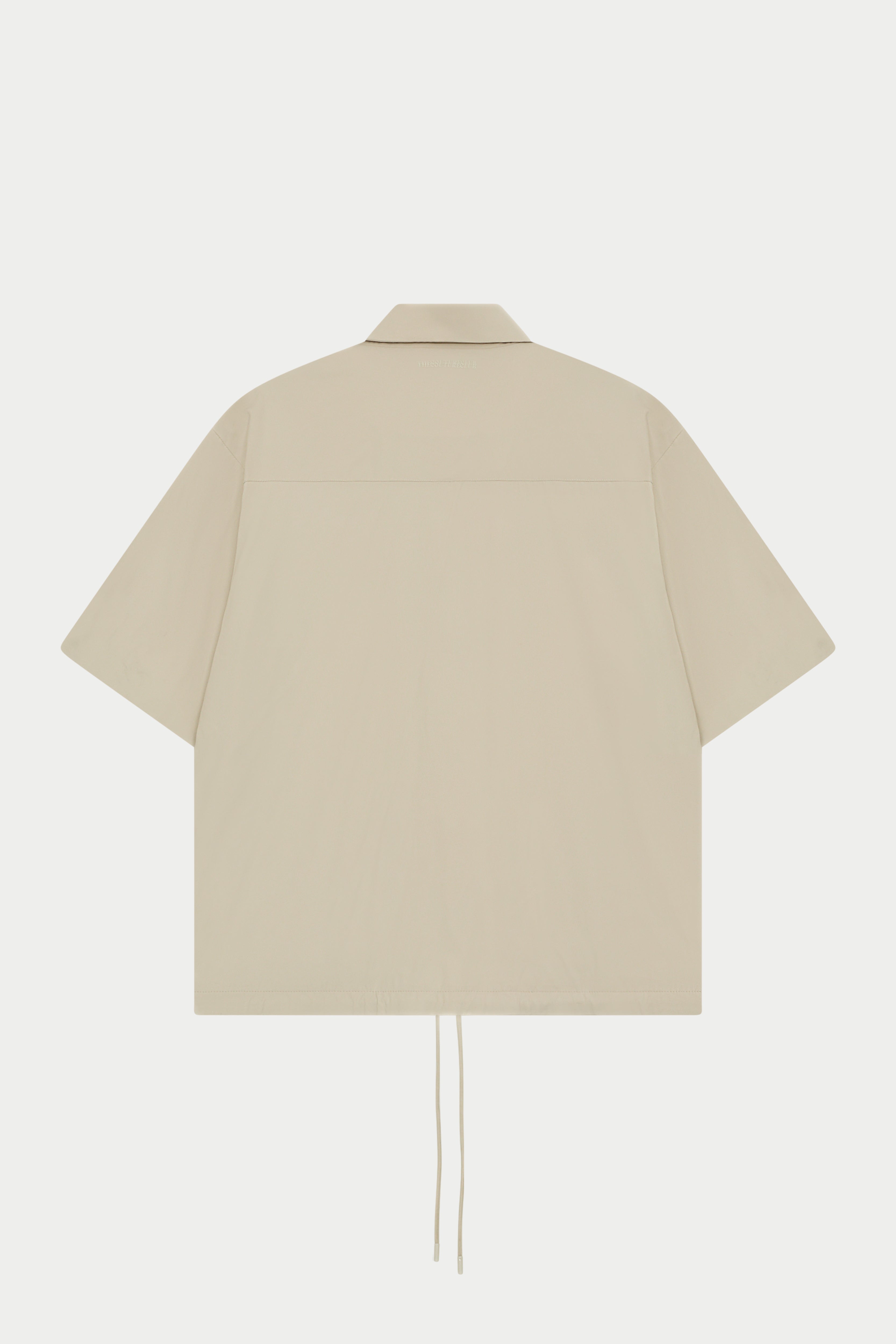 NYLON DRAWCORD SHIRT - STONE