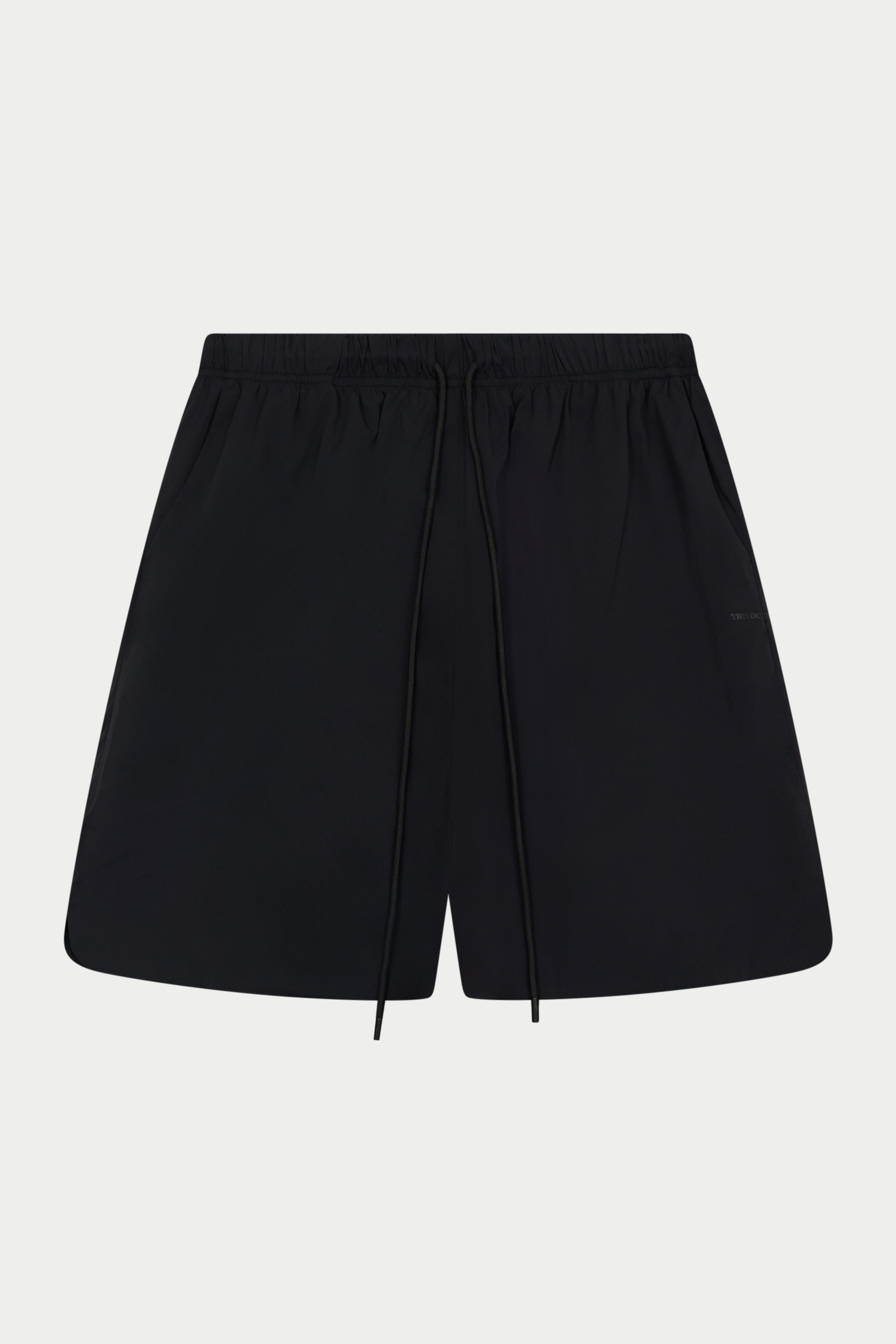 NYLON DRAWCORD SHORTS - BLACK