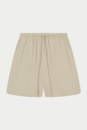 NYLON DRAWCORD SHORTS - STONE