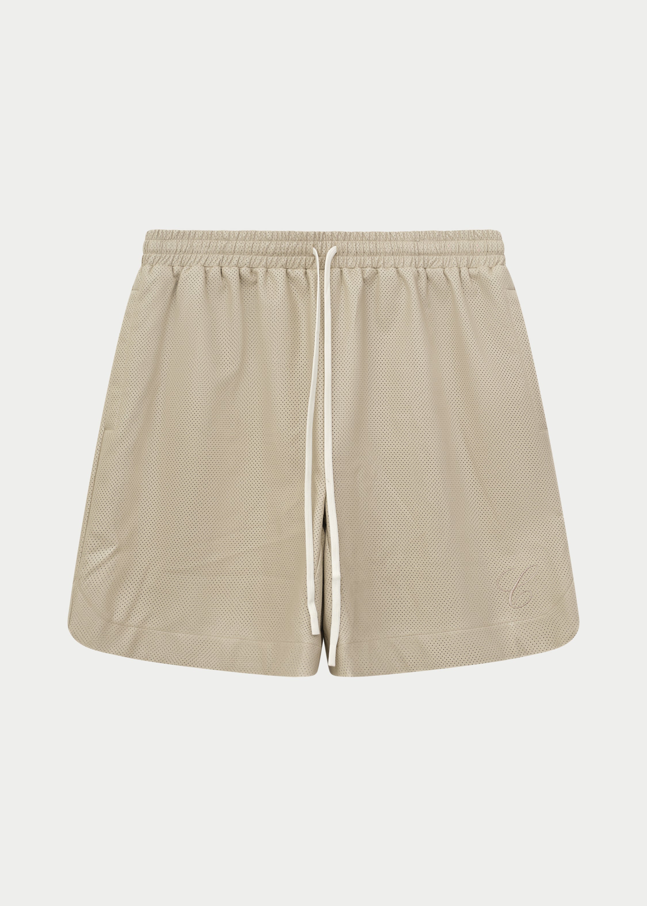 AIRTEX FAUX LEATHER SHORTS - STONE