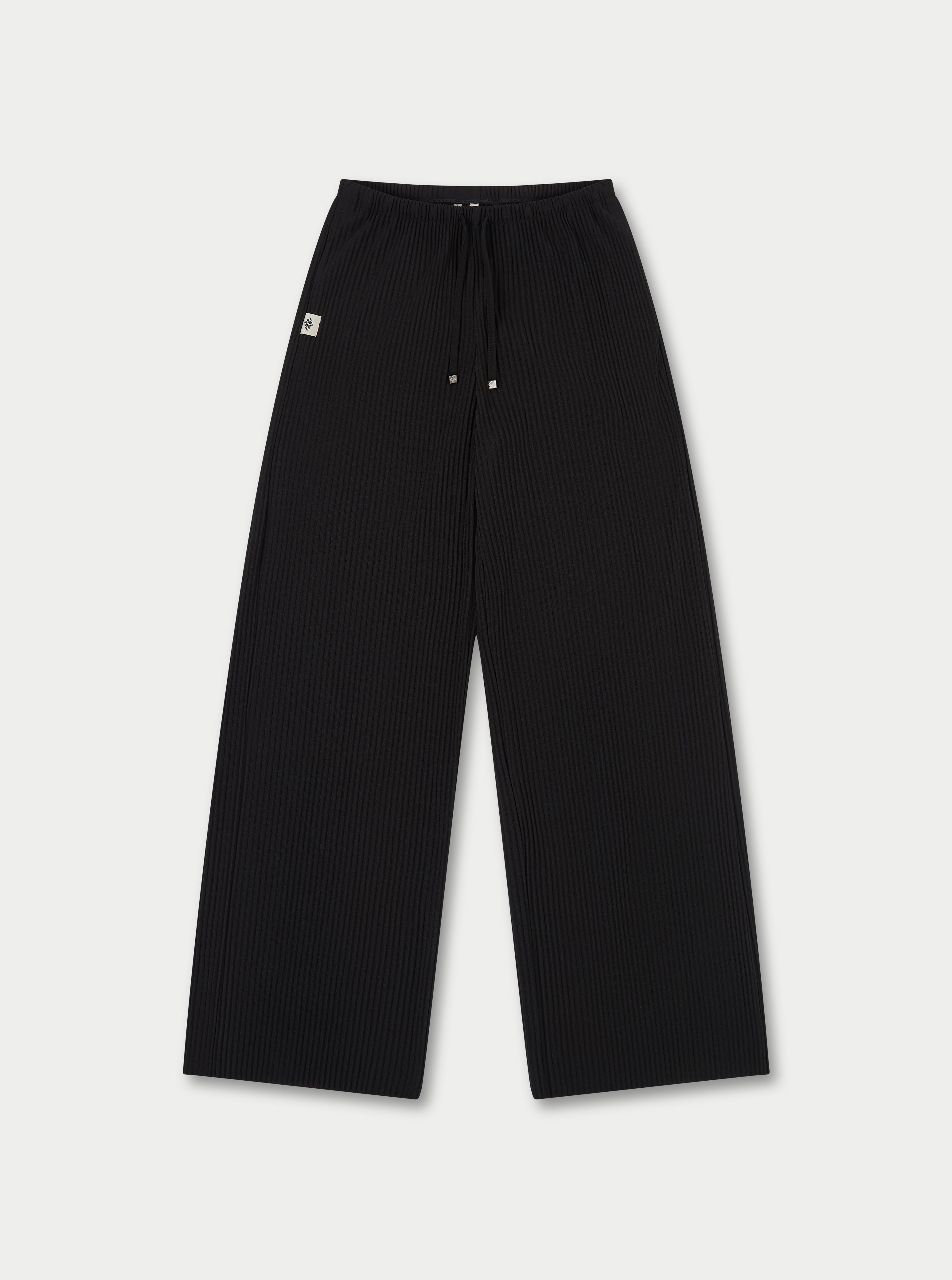 PLISSE TROUSERS - BLACK