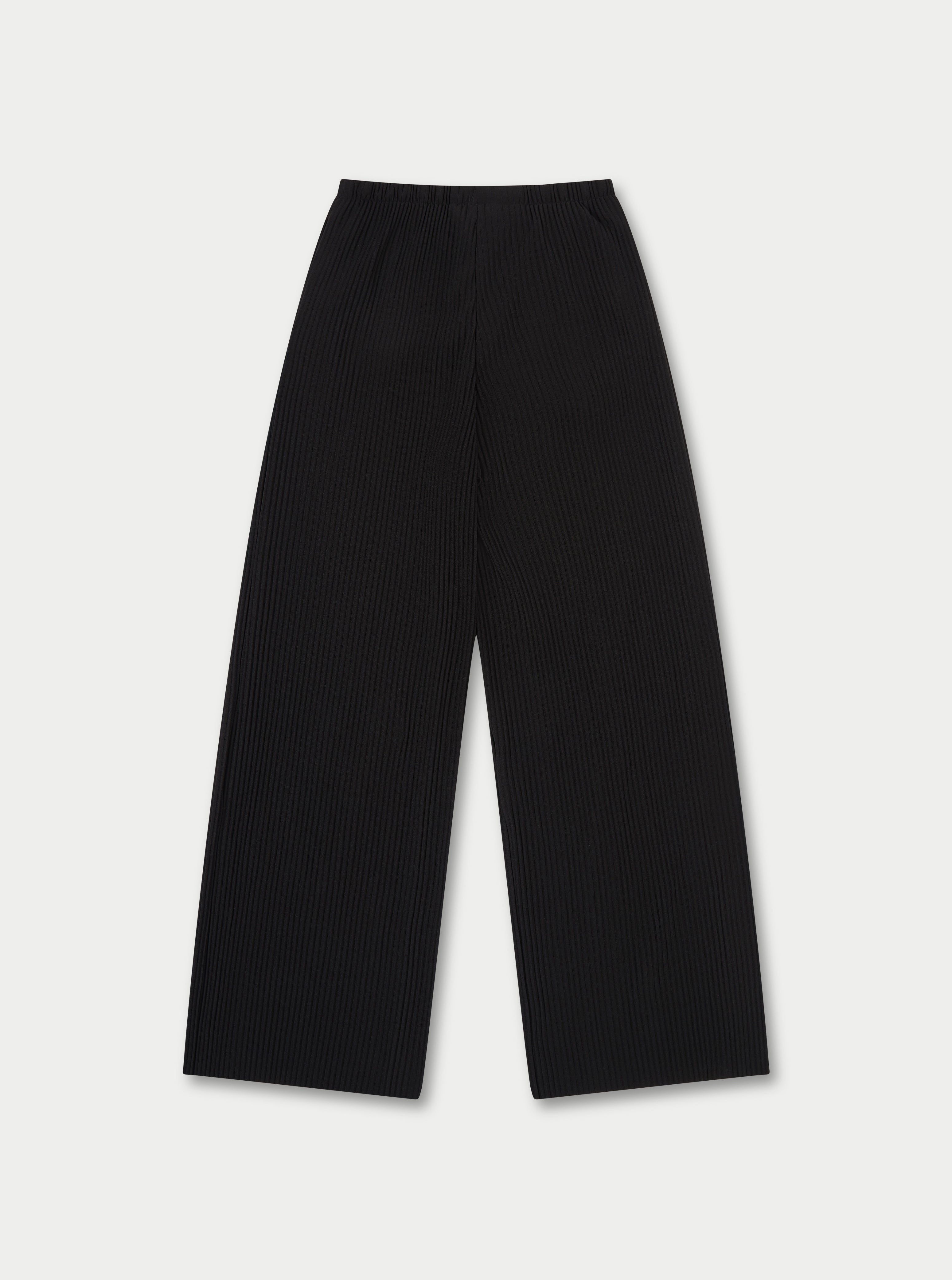 PLISSE TROUSERS - BLACK