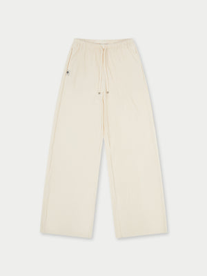 PLISSE TROUSERS - OFF WHITE
