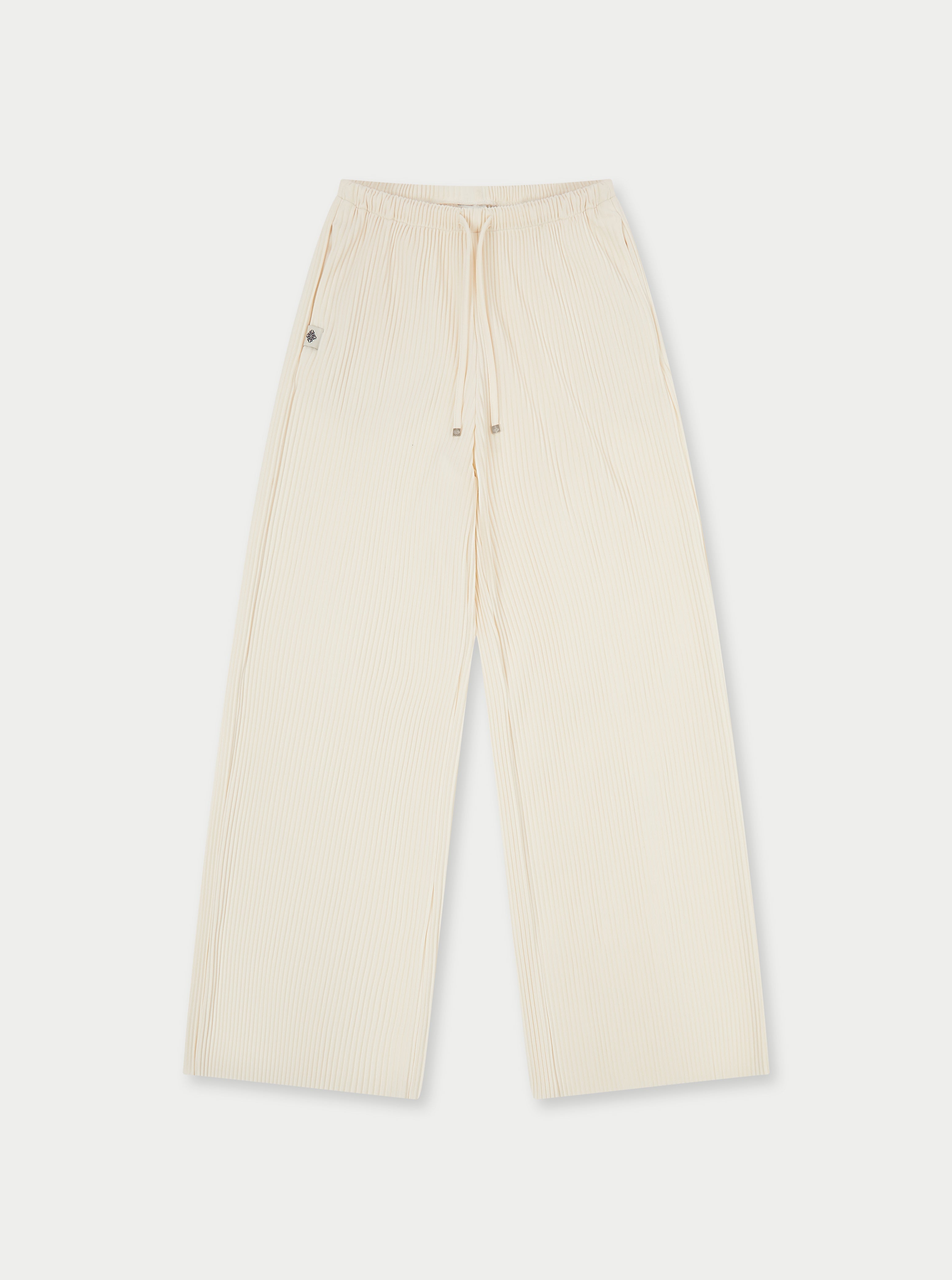 PLISSE TROUSERS - OFF WHITE