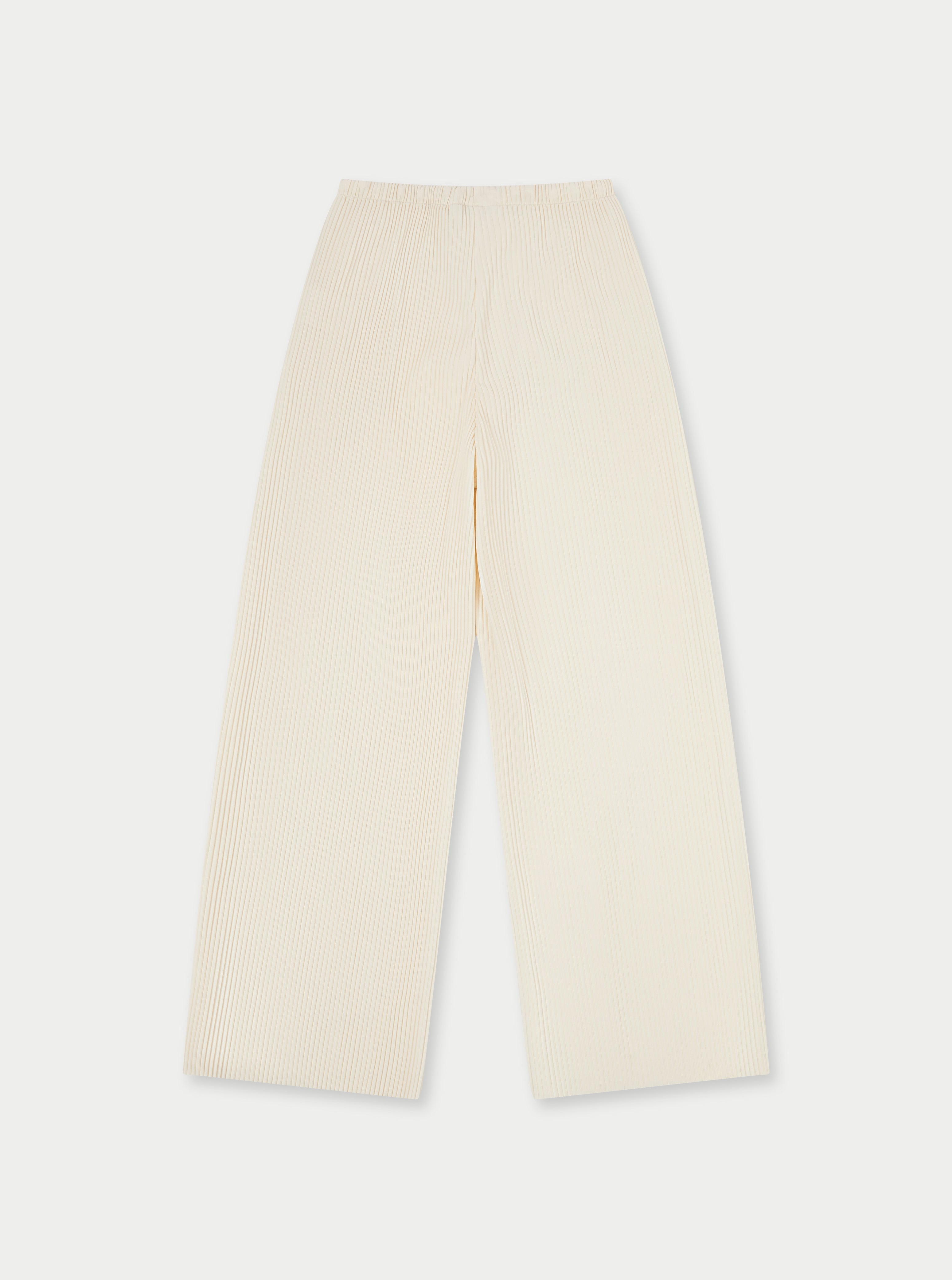 PLISSE TROUSERS - OFF WHITE