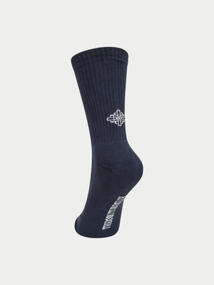 REVERSE EMBLEM COPYRIGHT SOCKS - NAVY