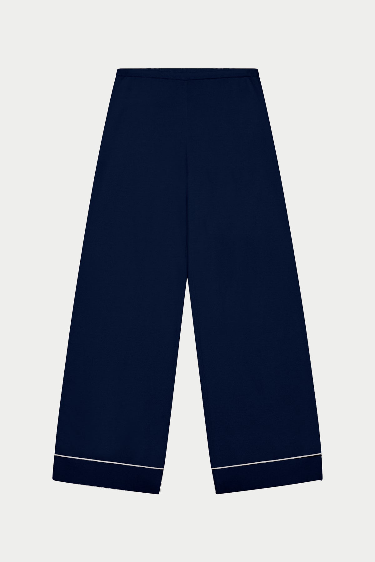 KNITTED PANEL TROUSERS - NAVY