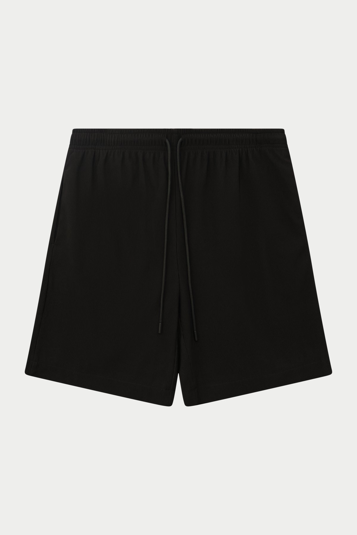 RIBBED SHORTS - BLACK