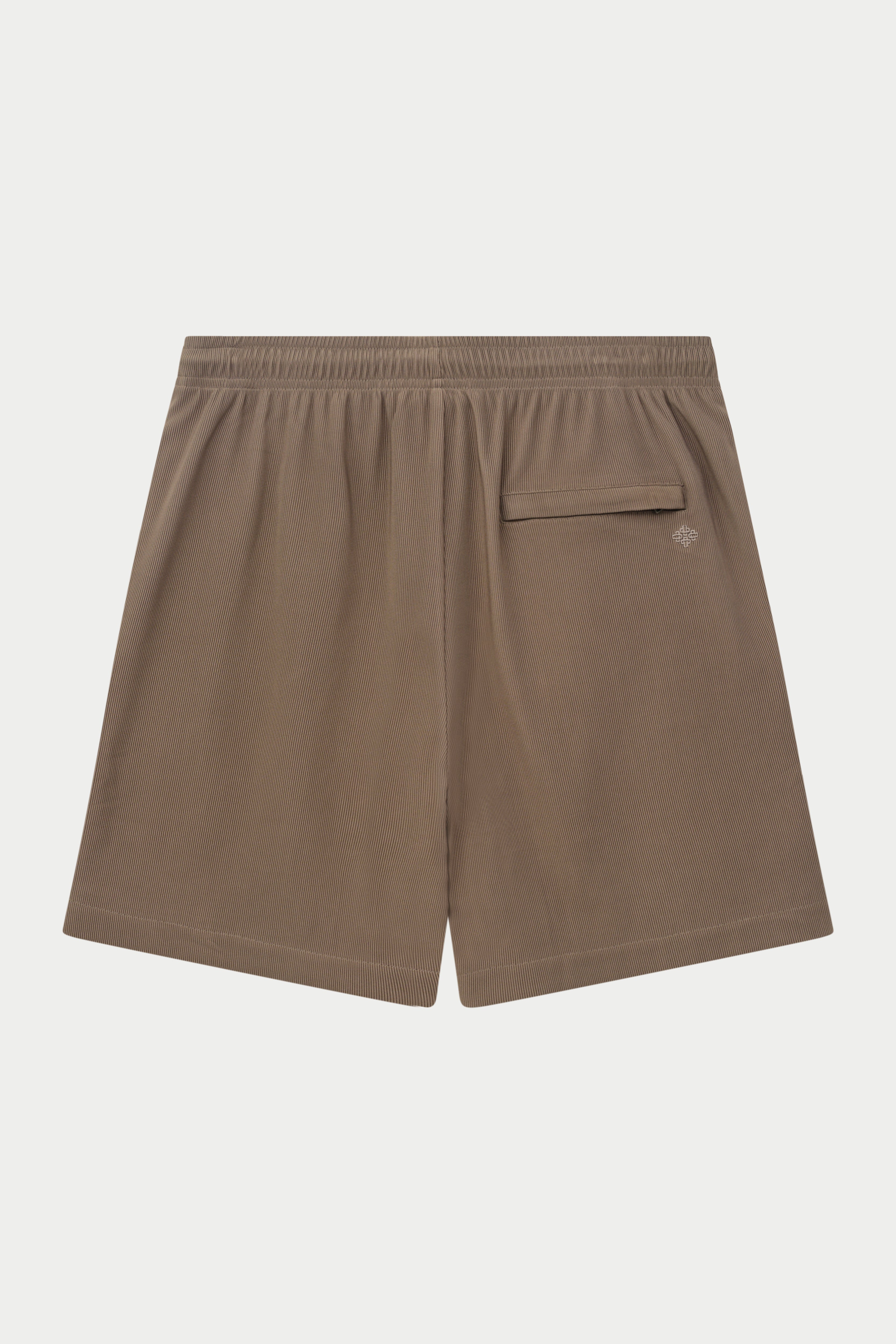 RIBBED SHORTS - MINK