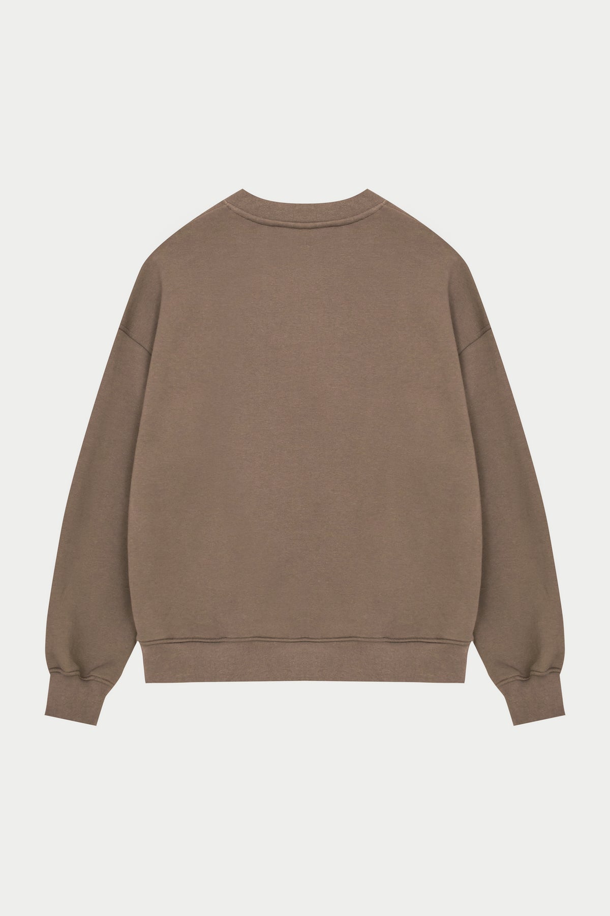 EMBLEM EMBROIDERED SWEATSHIRT - COCOA