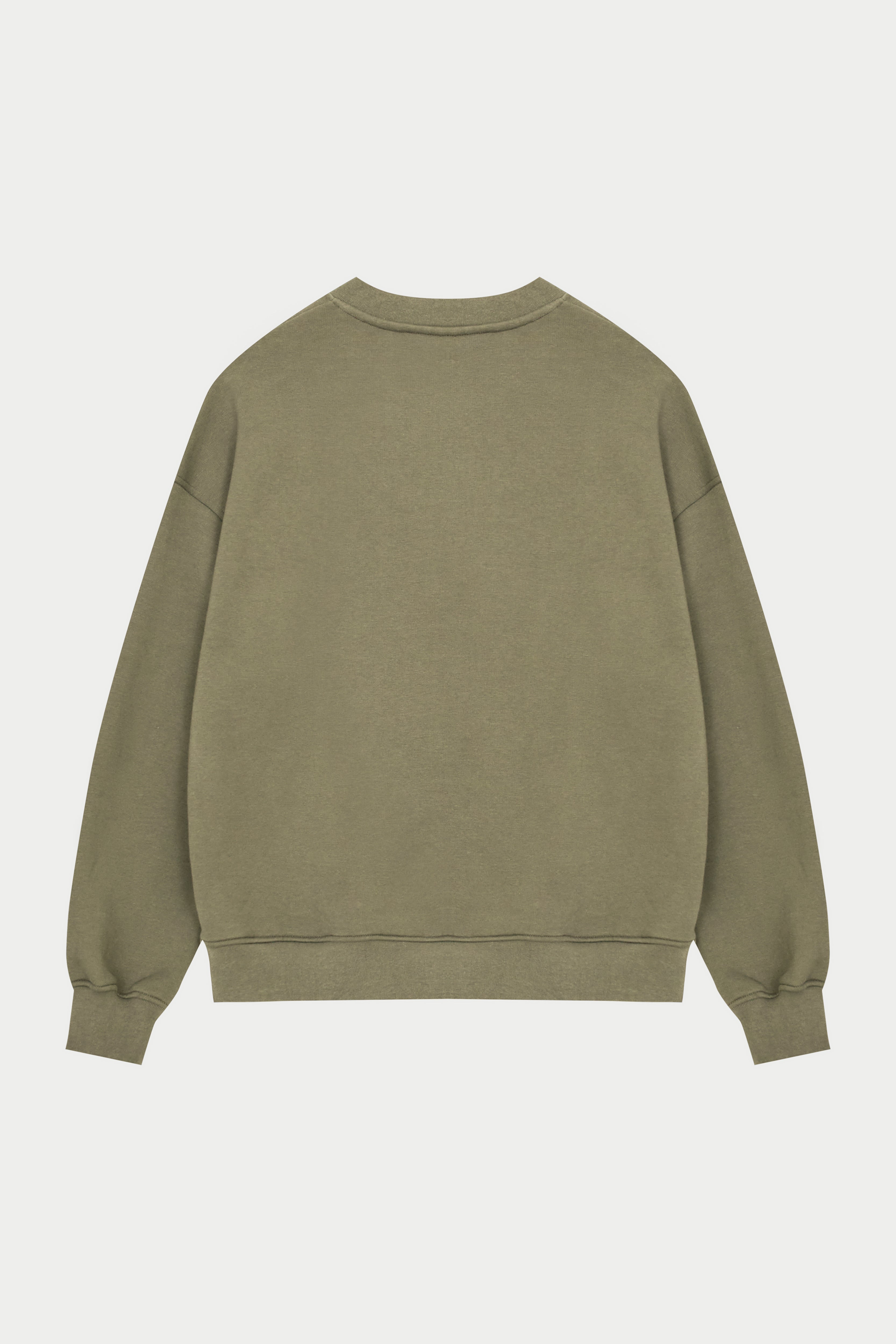 EMBLEM EMBROIDERED SWEATSHIRT - KHAKI