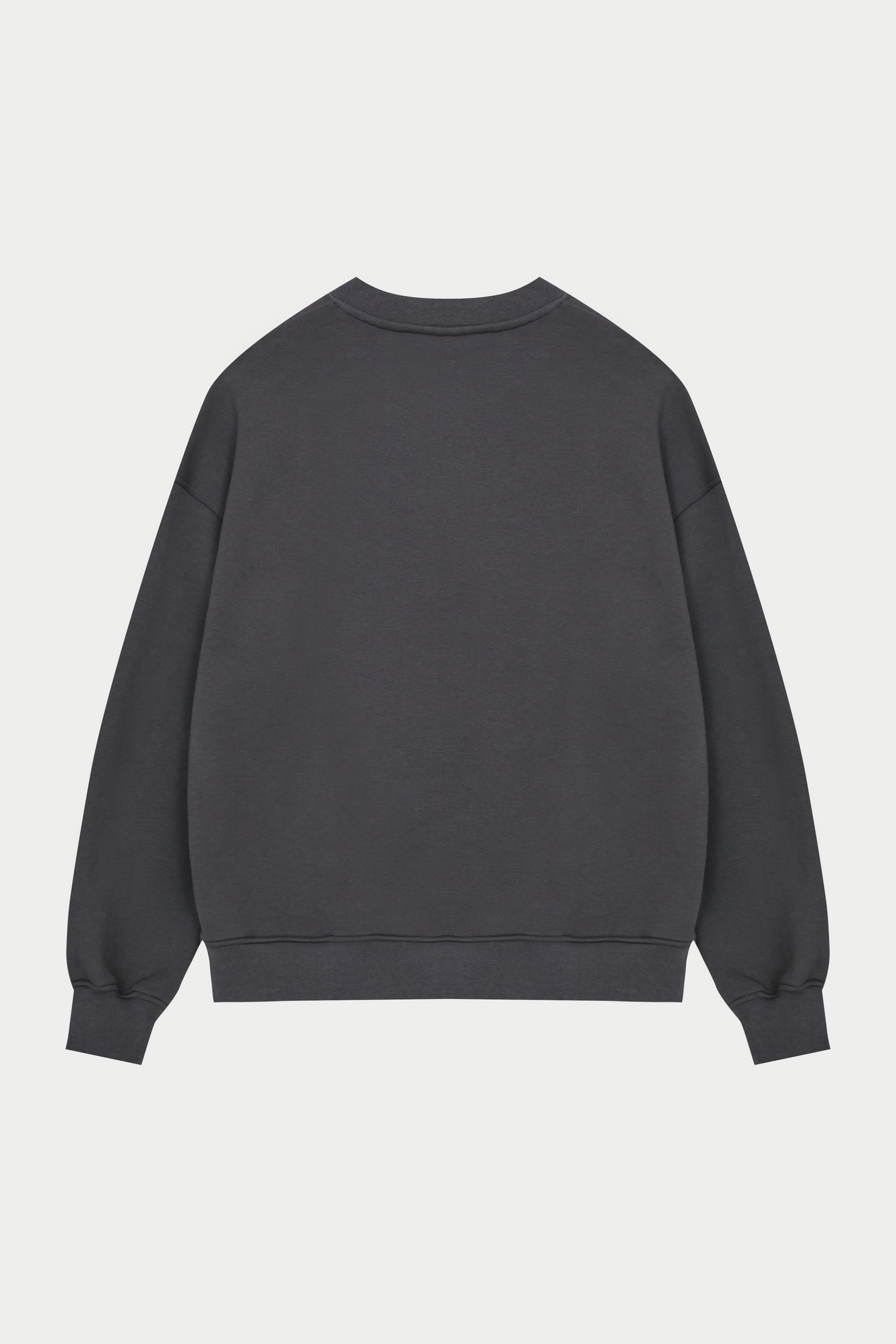 EMBLEM EMBROIDERED SWEATSHIRT - CHARCOAL