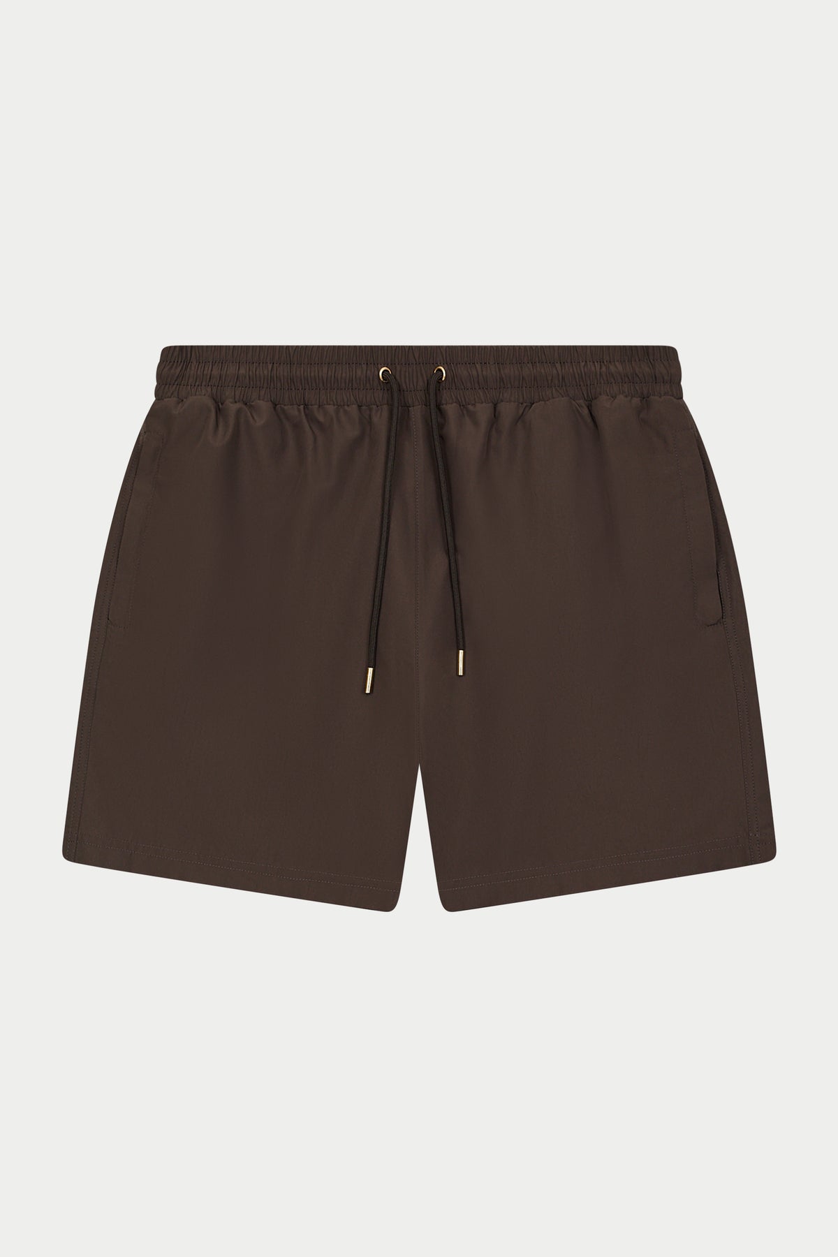 WATER REACTIVE EMBLEM SWIM SHORT - BROWN