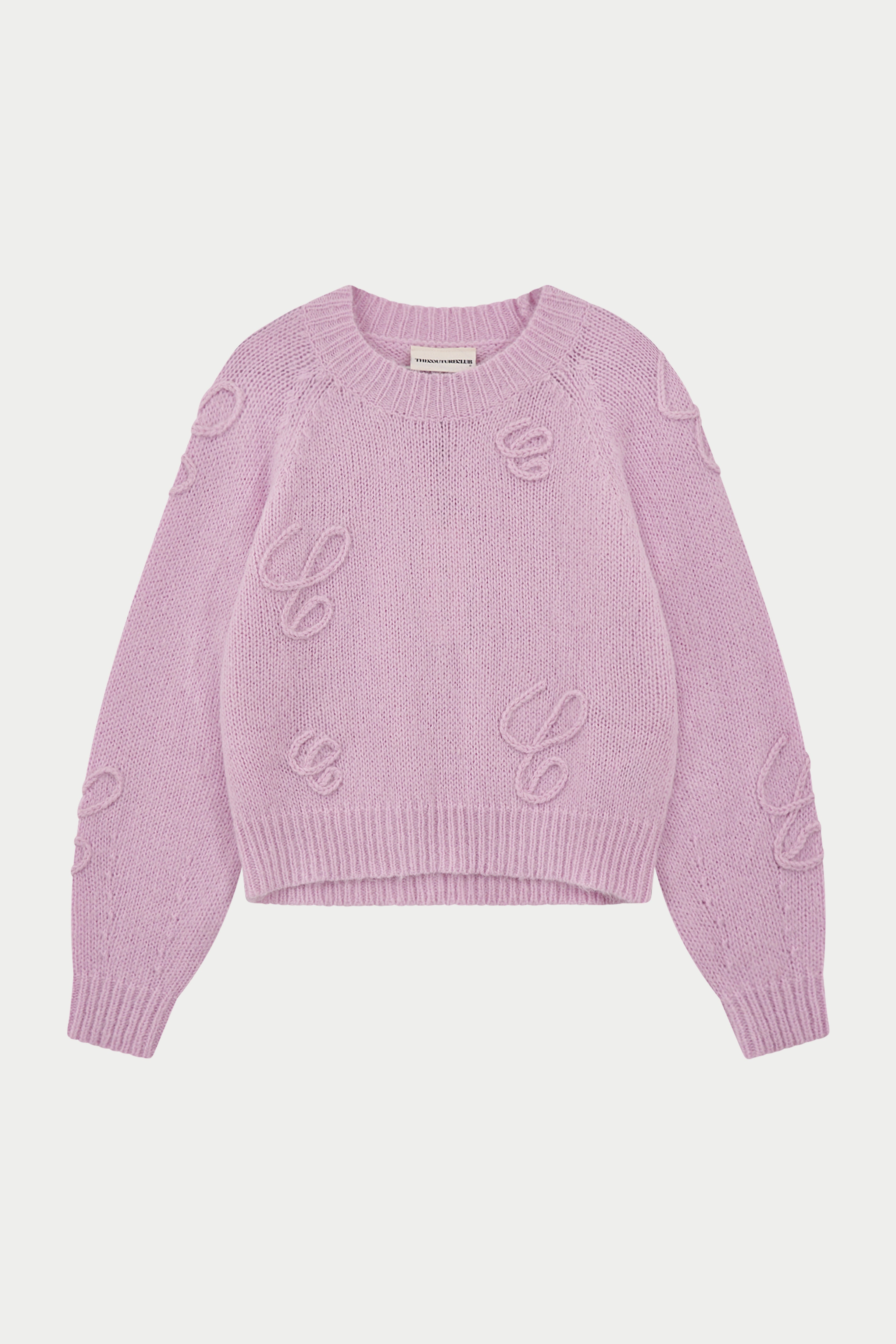 SCRIPT APPLIQUE OVERSIZED JUMPER - PINK
