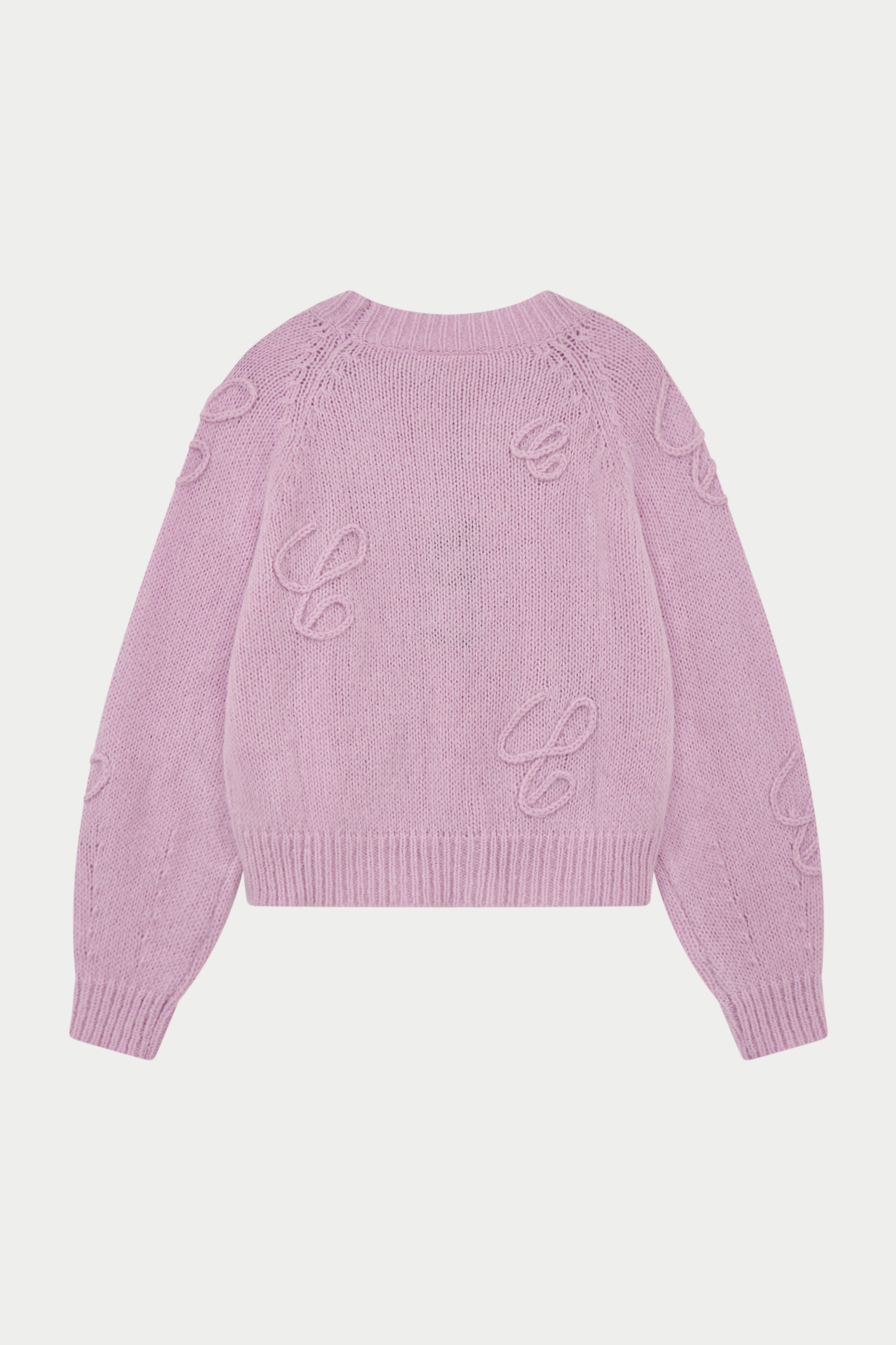 SCRIPT APPLIQUE OVERSIZED JUMPER - PINK