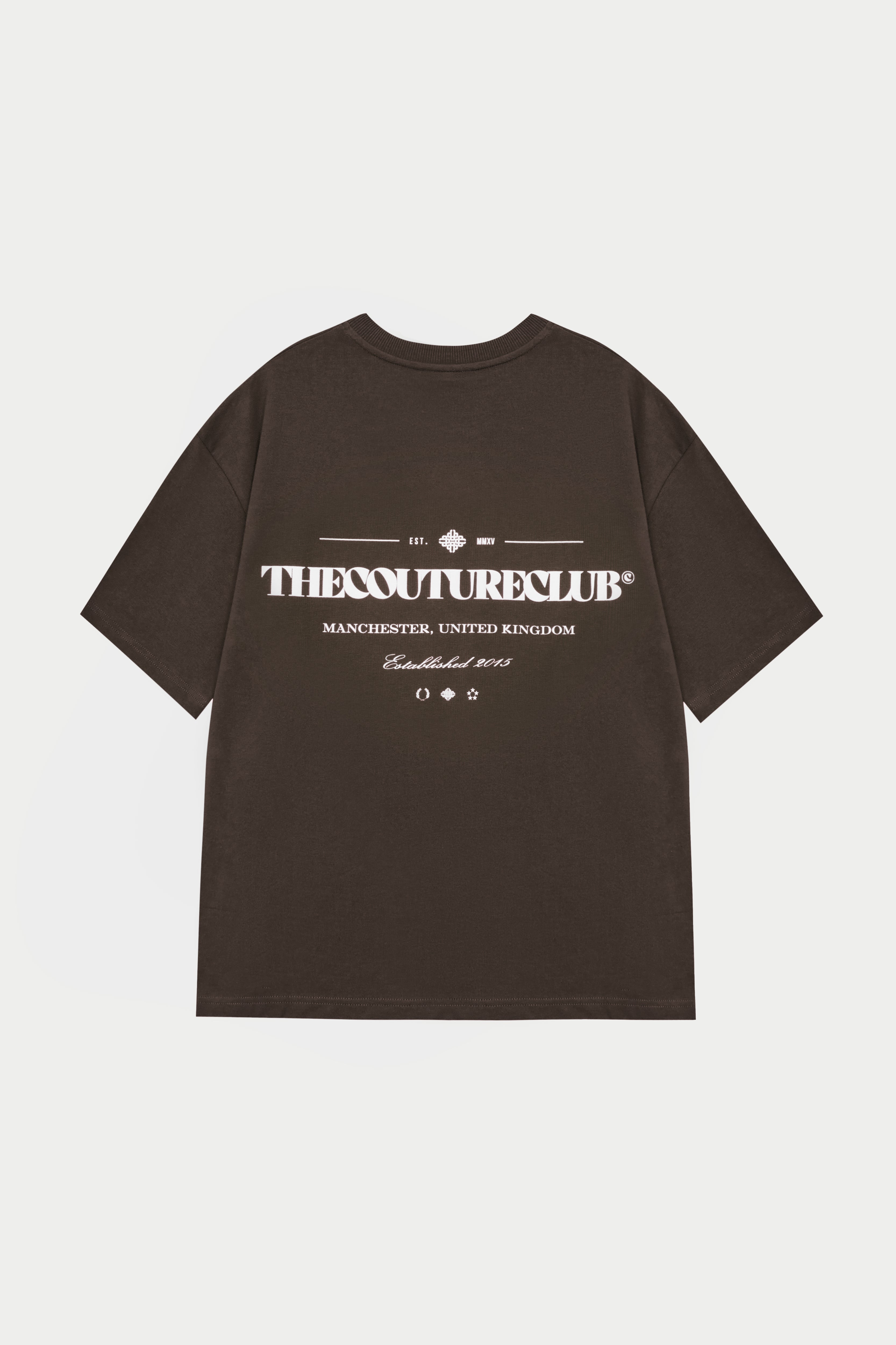 COPYRIGHT MULTI GRAPHIC T-SHIRT - BROWN