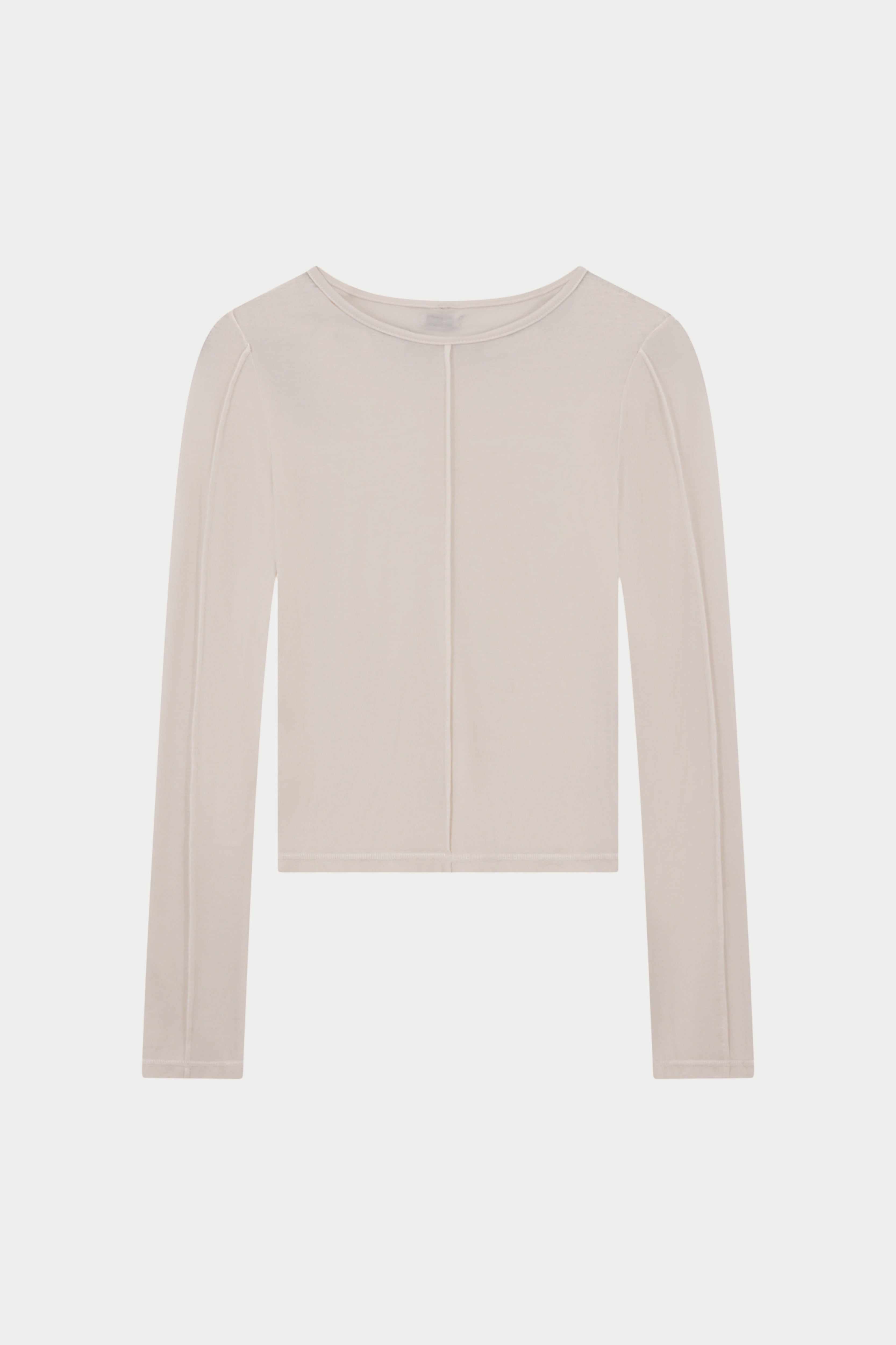 LONG SLEEVE SLUB TOP - WHITE