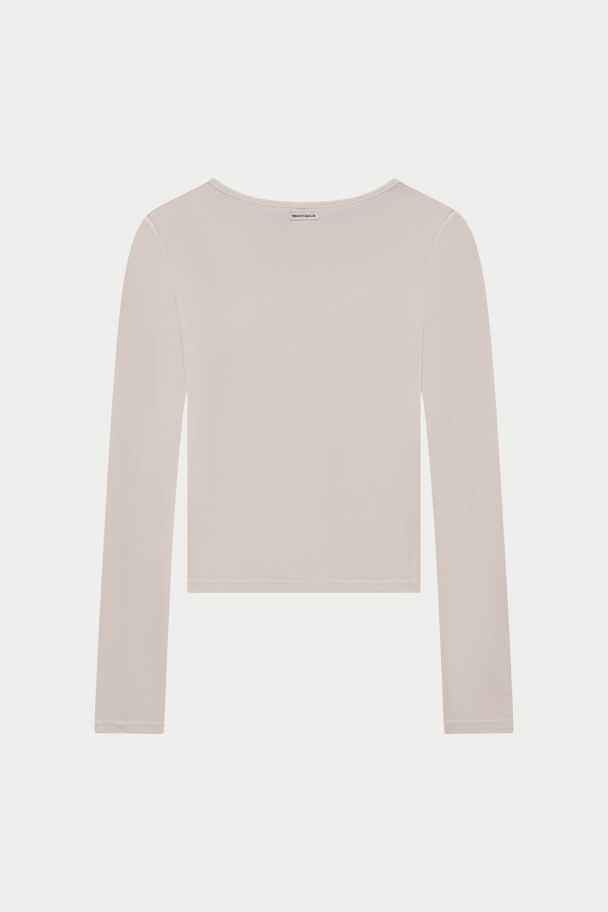 LONG SLEEVE SLUB TOP - WHITE