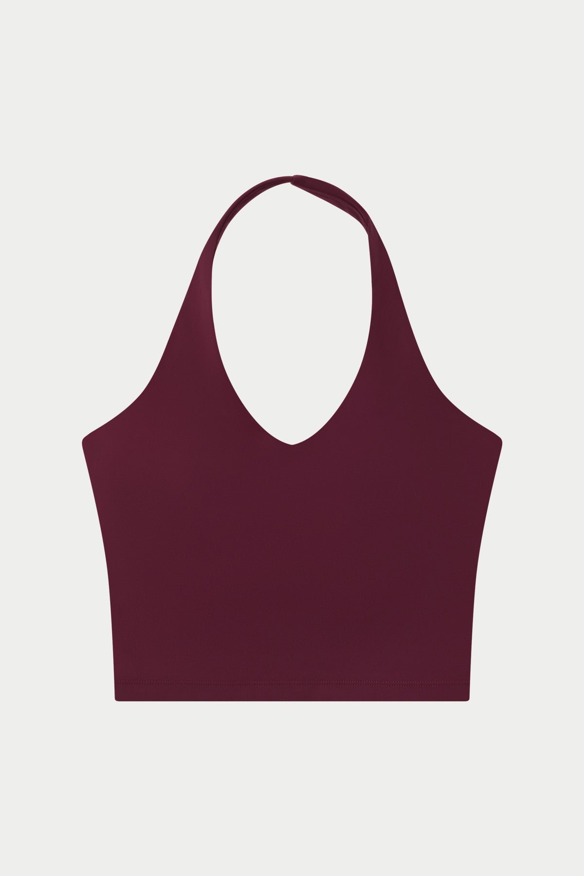 SCULPTING STRETCH HALTERNECK TOP - PLUM
