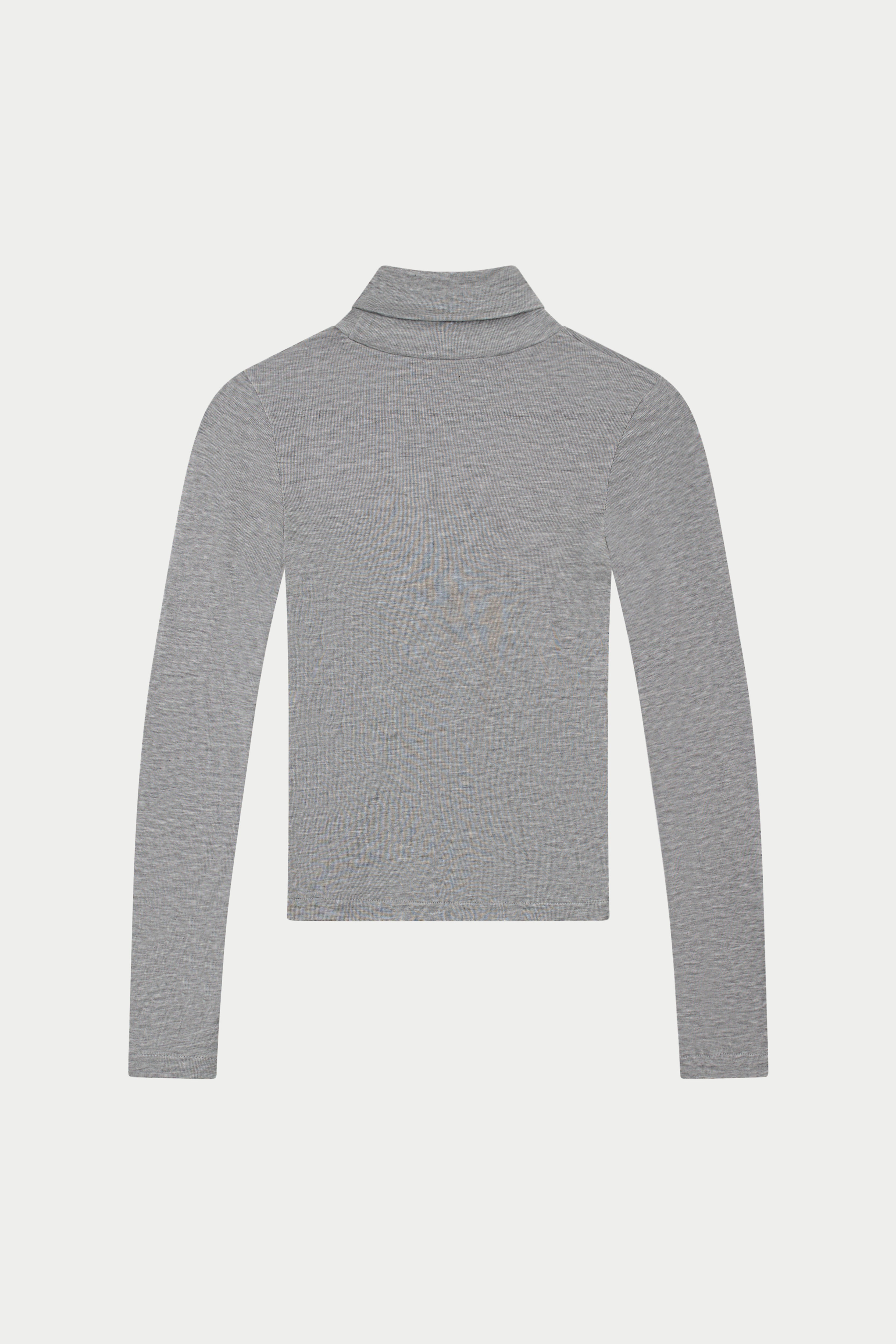 LIGHTWEIGHT ROLL NECK TOP - GREY