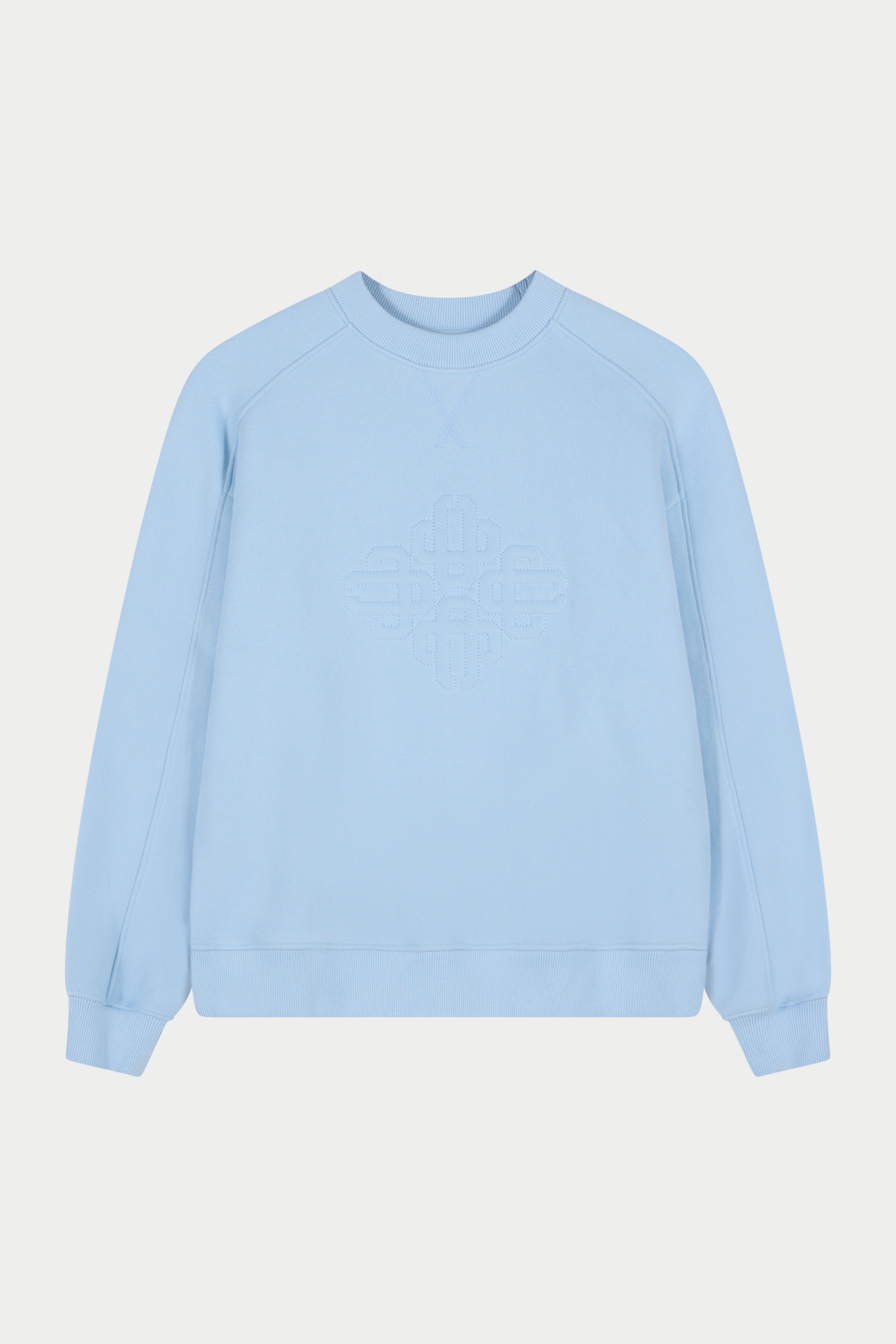 RAISED EMBLEM CREW - POWDER BLUE