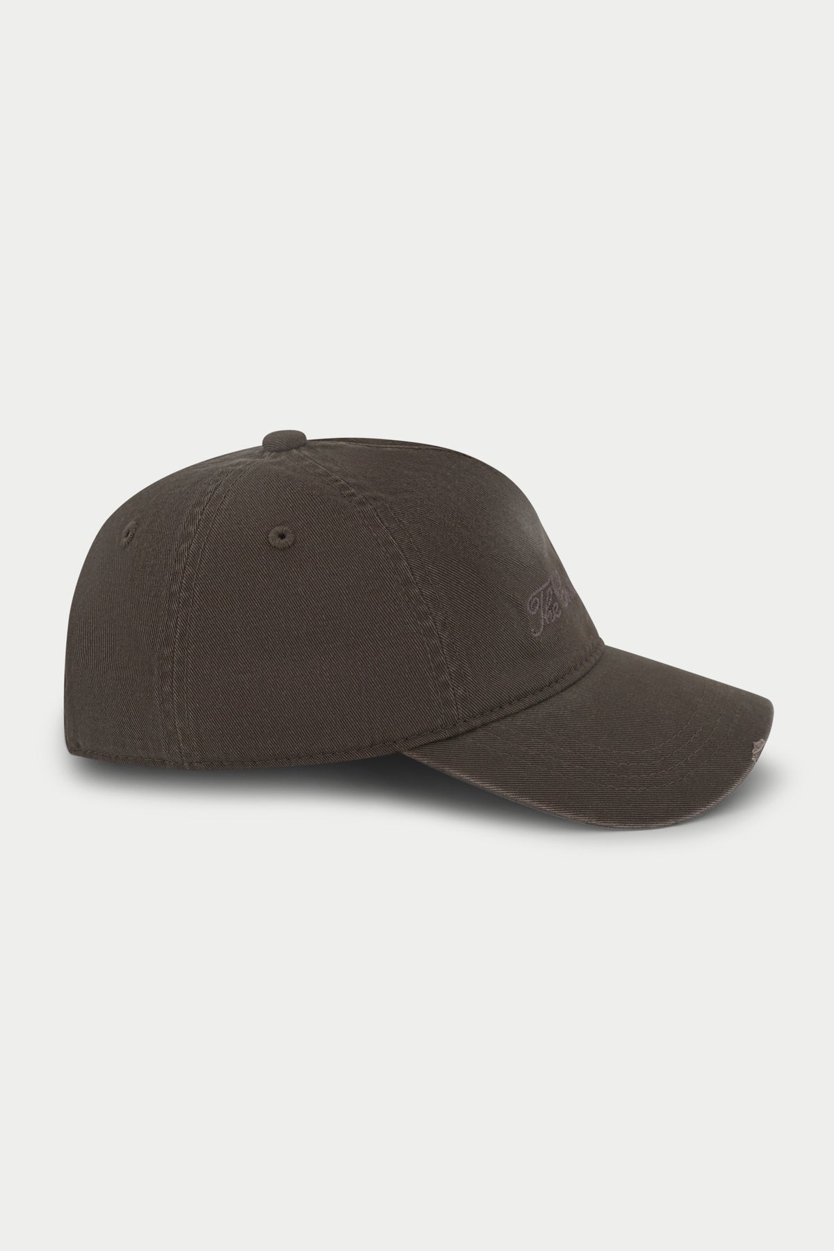 WASHED SCRIPT CAP - BROWN