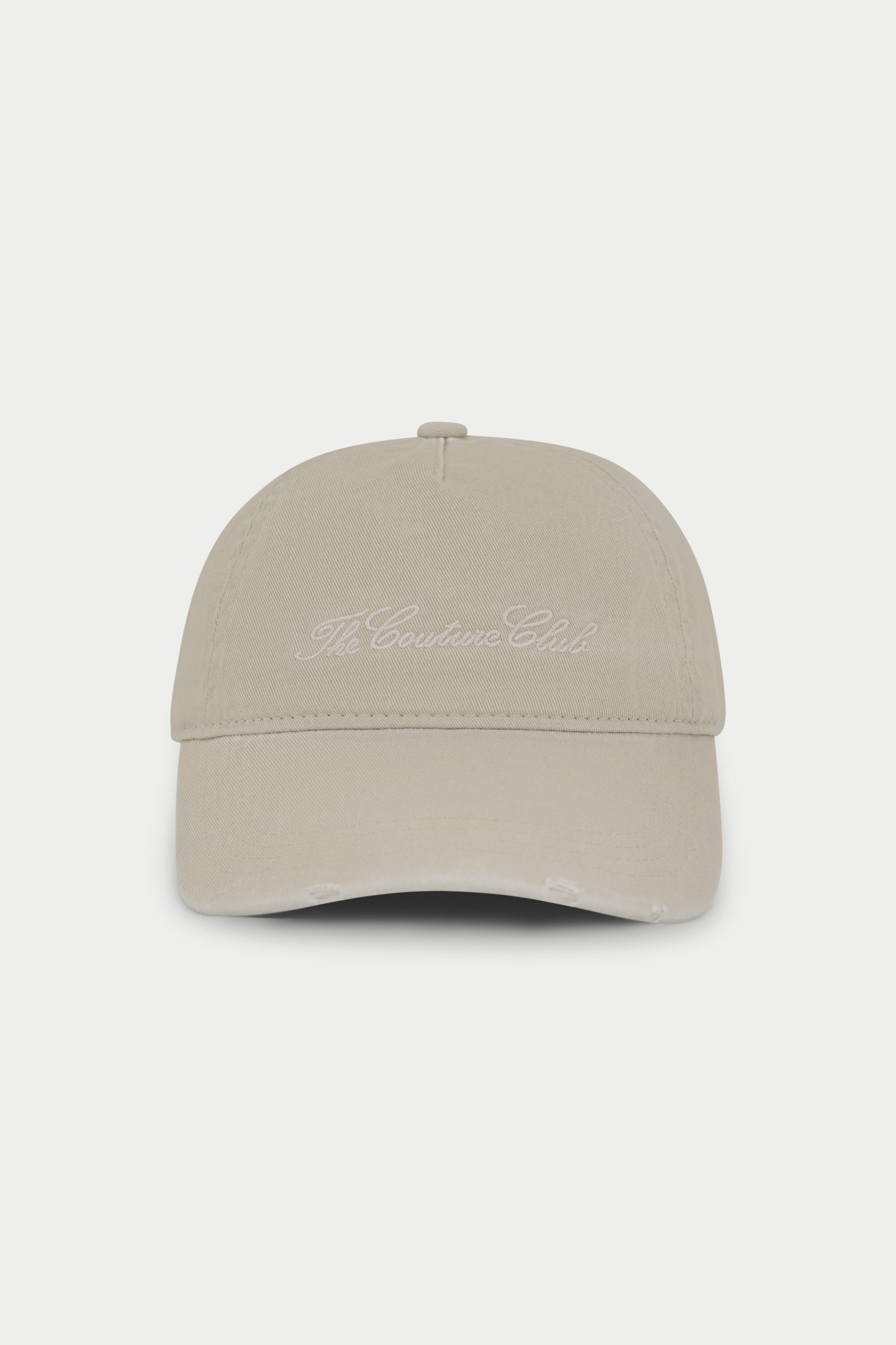 WASHED SCRIPT CAP - BONE
