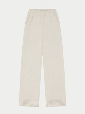 EMBLEM EMBROIDERED KNIT JOGGERS - OAT