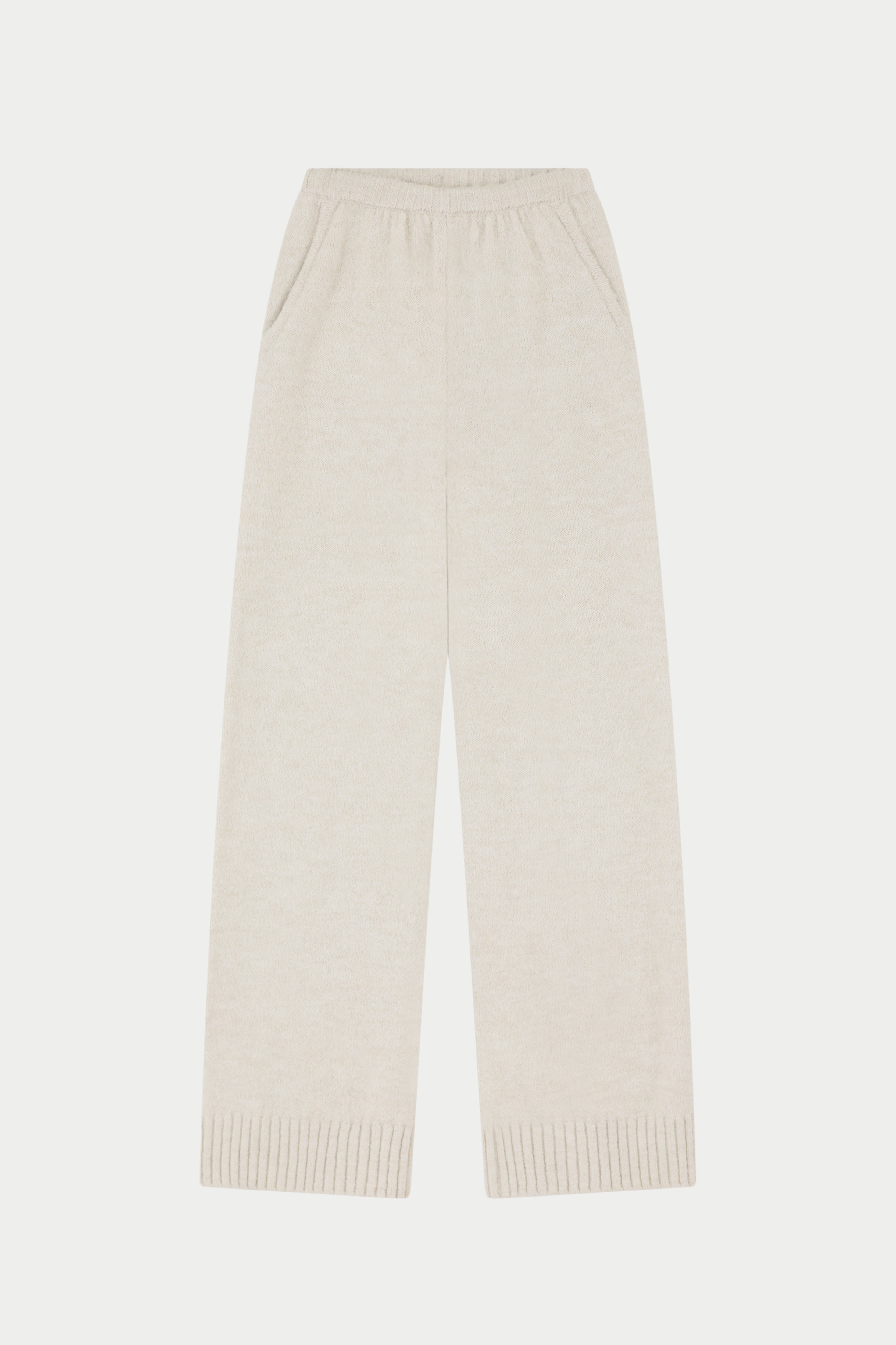 EMBLEM EMBROIDERED KNIT JOGGERS - OAT