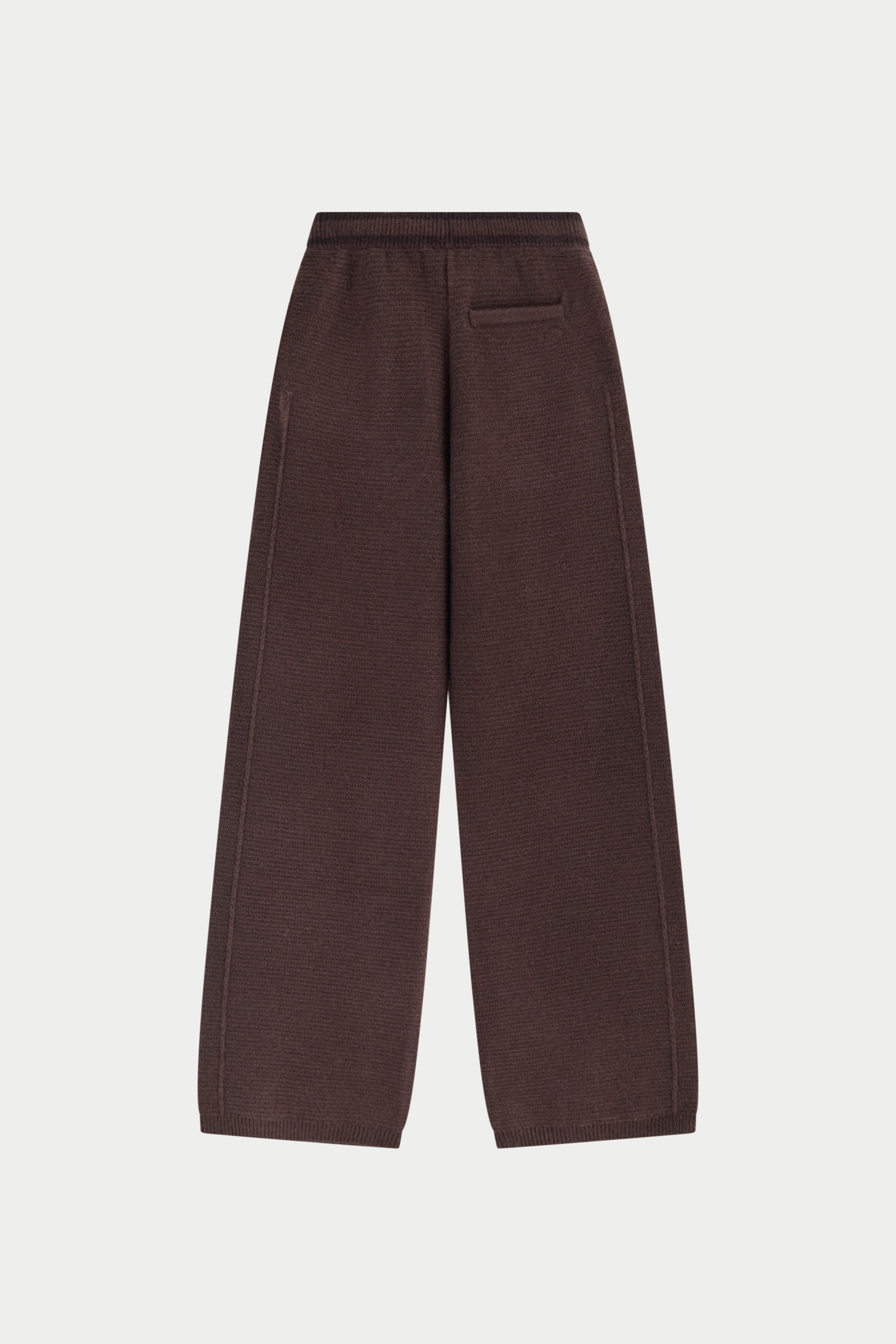 CONTRAST STRIPE KNITTED JOGGERS - CHOCOLATE